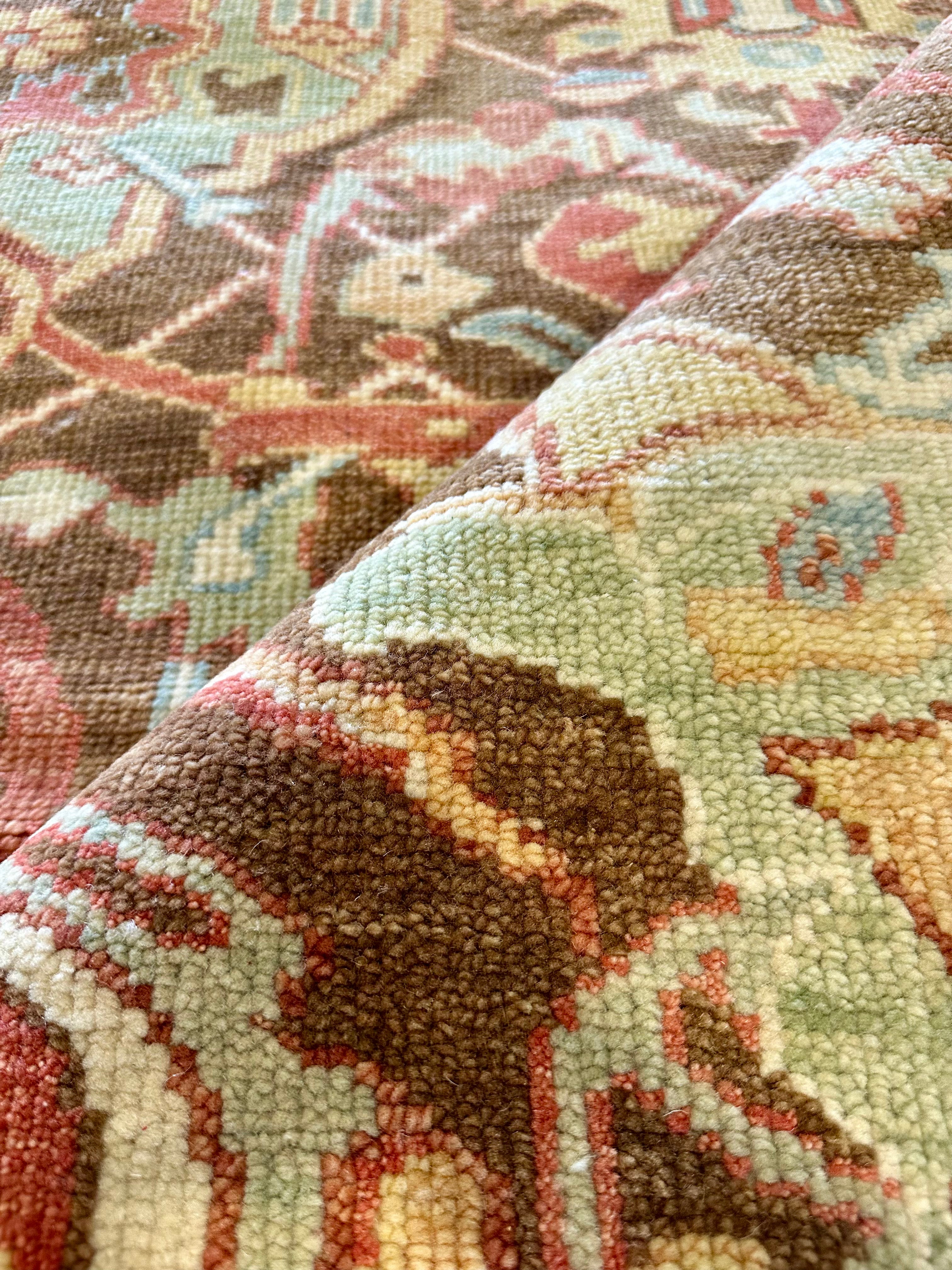 Gretchen Rossi 7.3x8.9 Hand-Knotted Rust Oushak