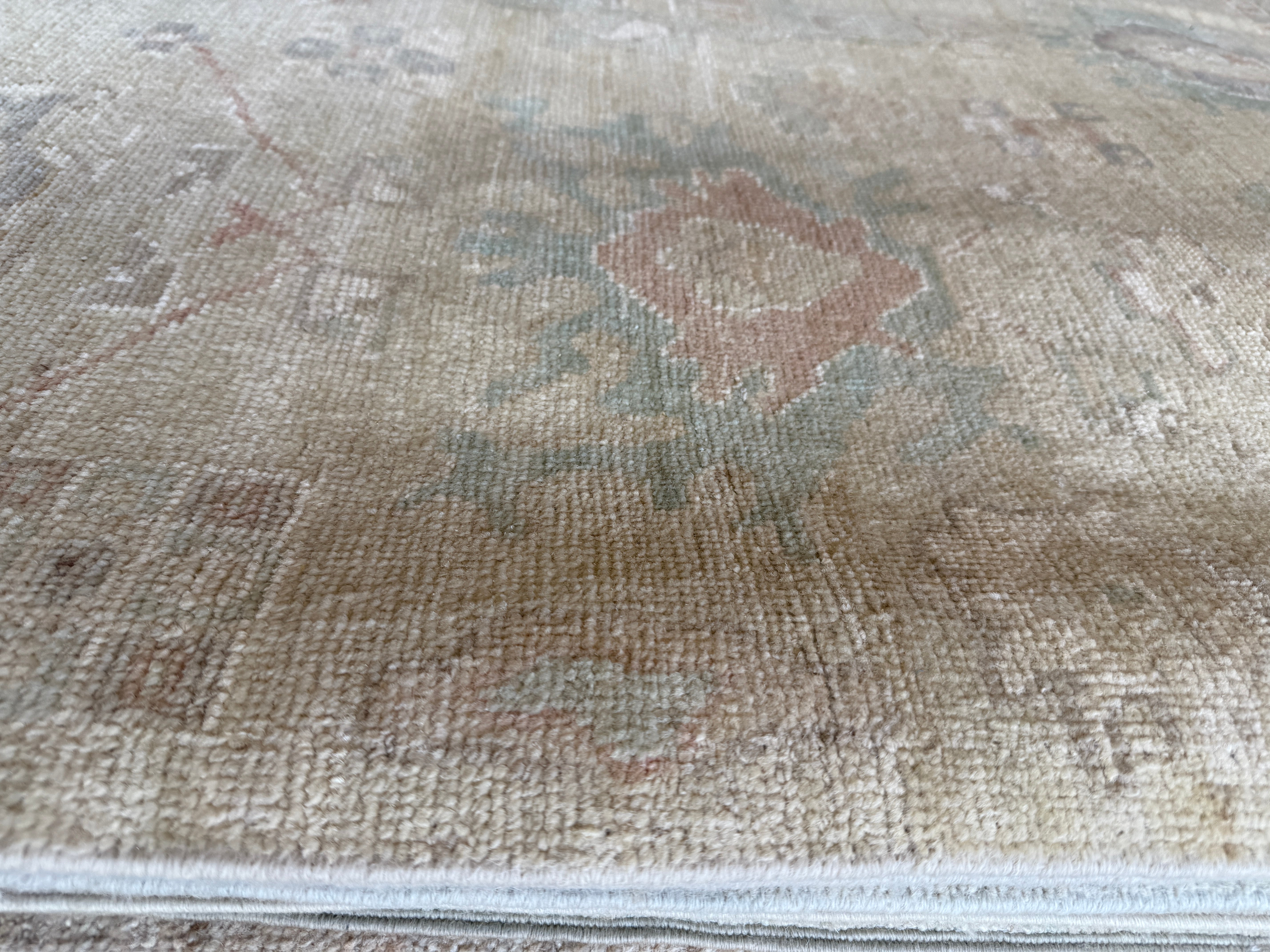 Luna Tohn 8.9x11.11 Cream Hand-Knotted Whitewashed Oushak