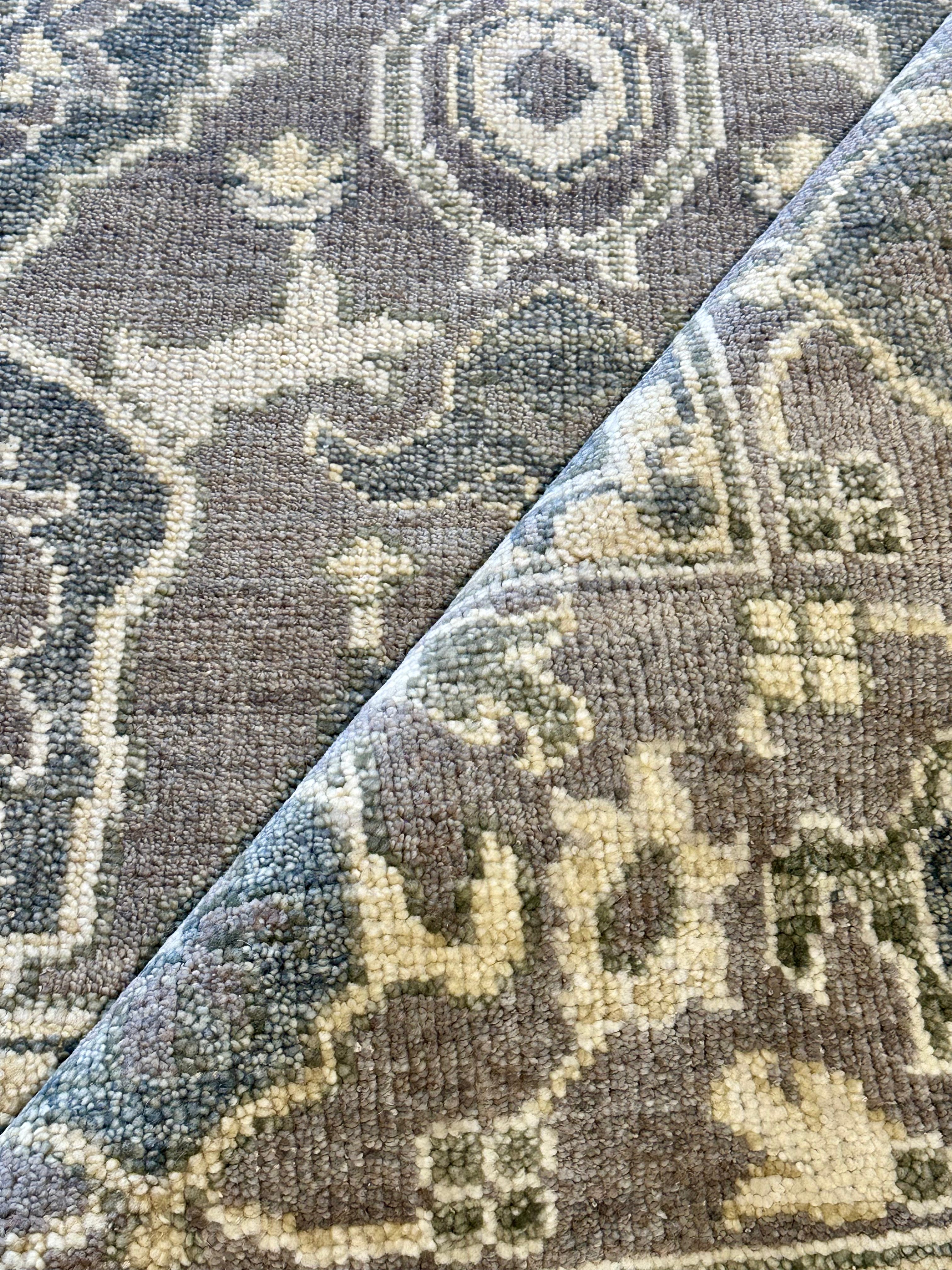 Vibeke Stene 8x10 Light Brown Hand-Knotted Oushak Rug