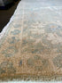 Jeannie Van Der Hooven 8.9x12.1 Blue Hand-Knotted Whitewashed Oushak