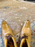Jasmine 8x9.9 Gold and Grey Hand-Knotted Oushak Rug