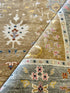 Jasmine 8x9.9 Gold and Grey Hand-Knotted Oushak Rug