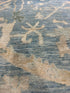 Marlene Campbell 8x8 Round Blue Whitewashed Hand-Knotted Oushak