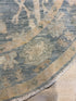 Marlene Campbell 8x8 Round Blue Whitewashed Hand-Knotted Oushak