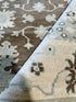 Antionette 8x10 Brown and Ivory Hand-Knotted Oushak Rug CLEARANCE