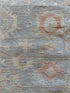 Sarah Guggenheim 8.2x10.4 Blue Hand-Knotted Whitewashed Oushak