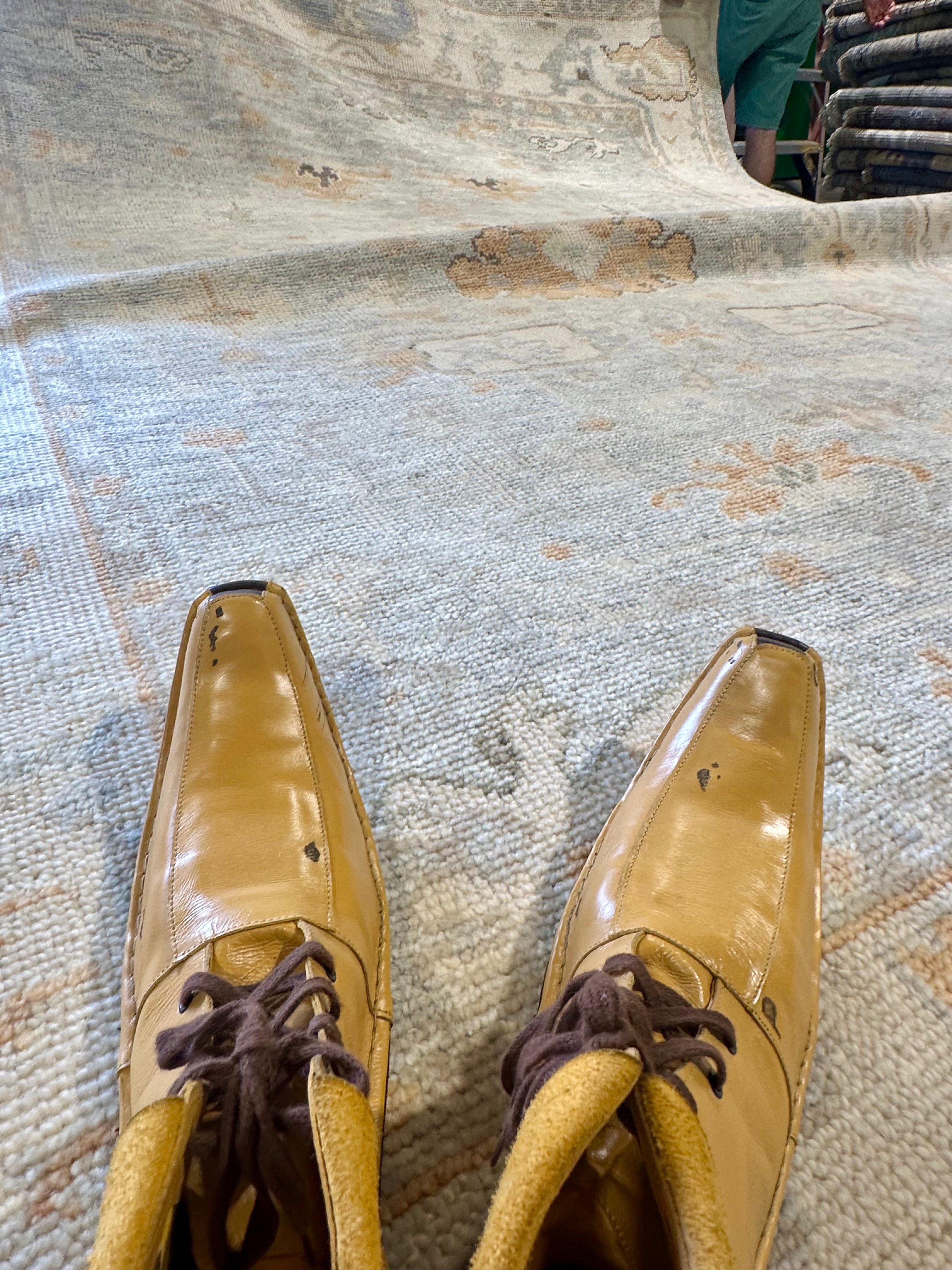 Michelle Boudreau 8x10 Light Grey and Ivory Hand-Knotted Oushak Rug