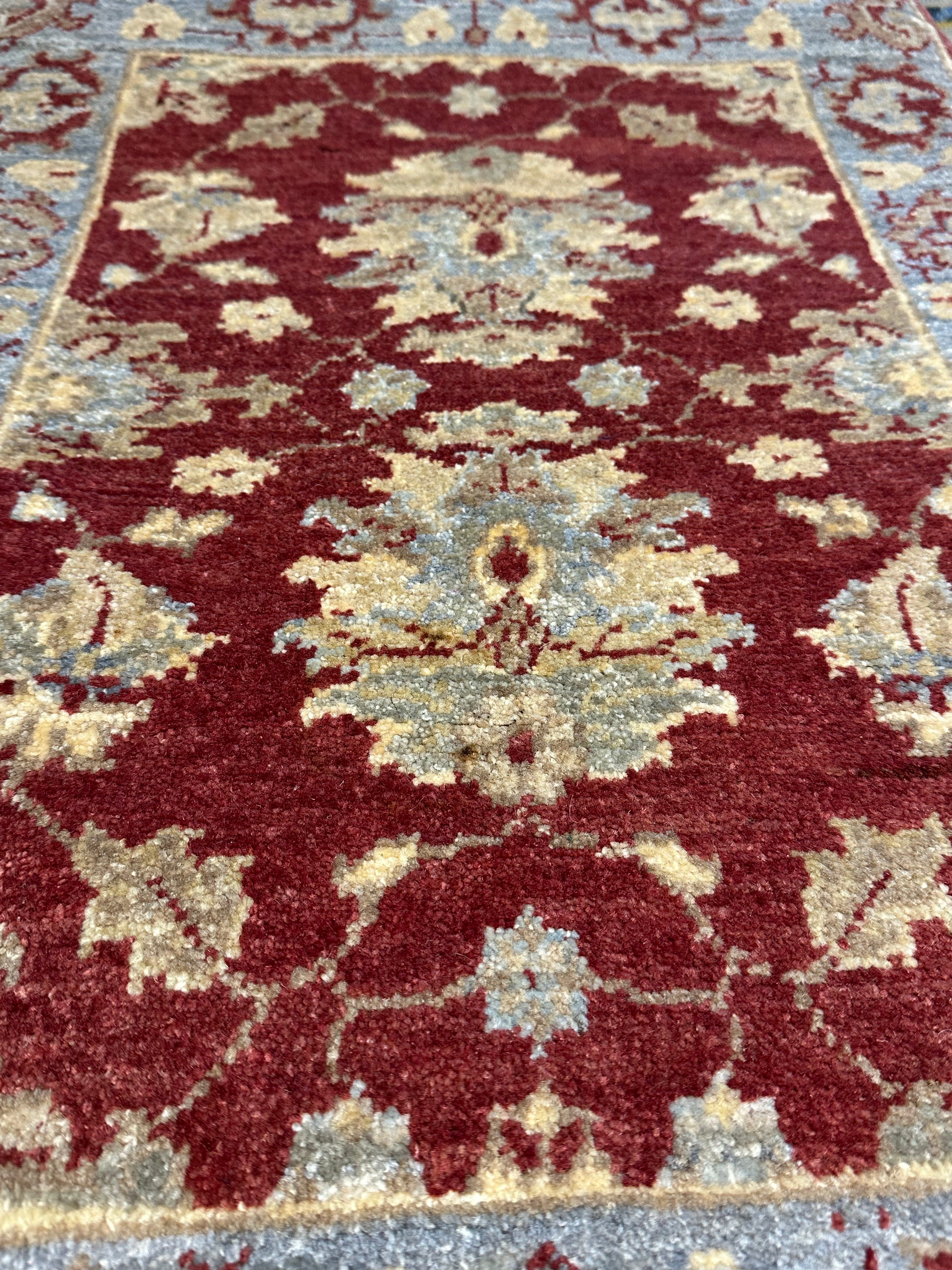 Olivia Smith 2x2.10 Red Hand-Knotted Oushak