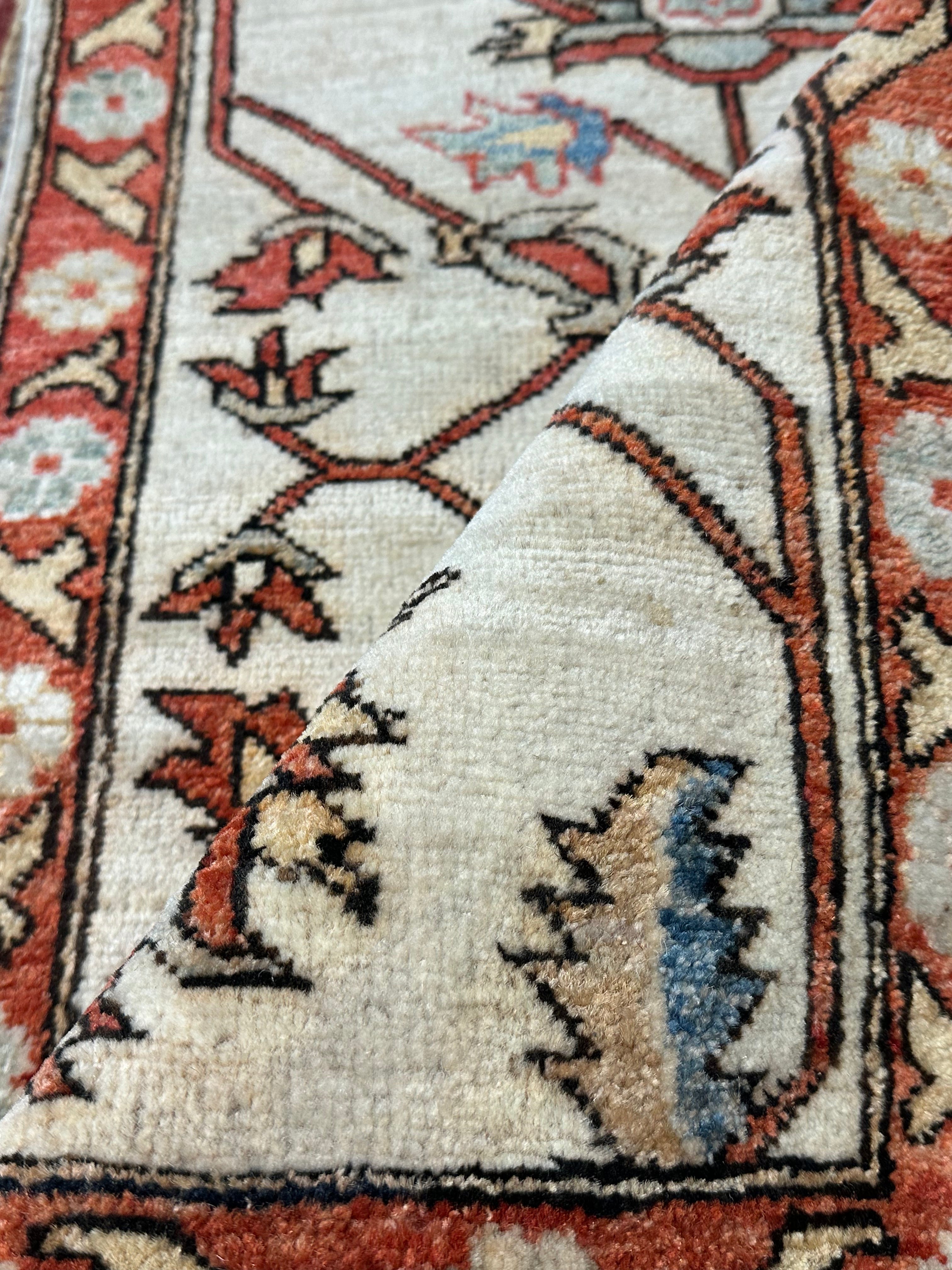 Emma Rose Smith 1.10x2.11 Orange Hand-Knotted Oushak