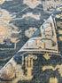 Christine Vroom 8.3x10.3 Dark Blue and Grey Hand-Knotted Oushak Rug