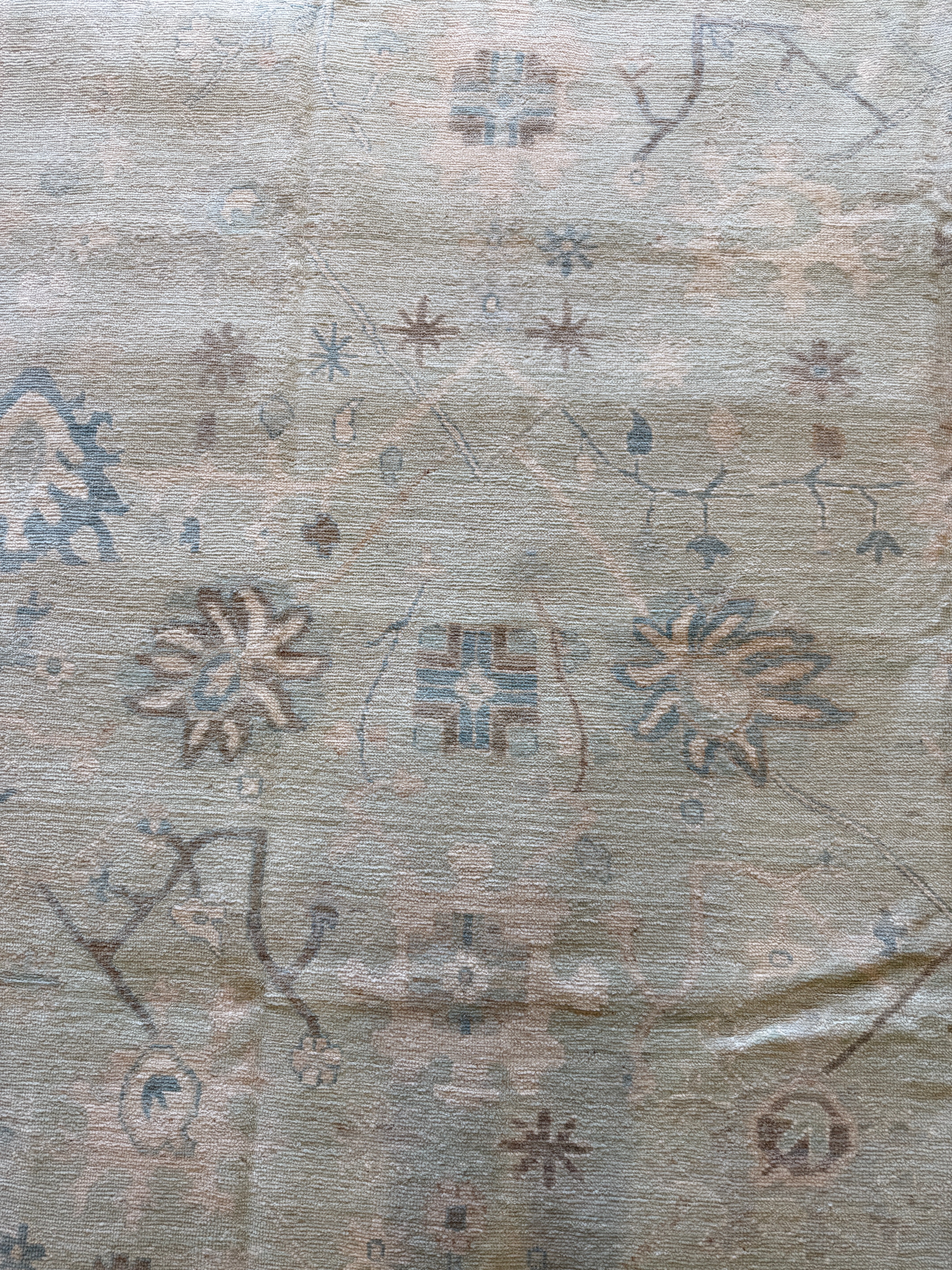 Rachel Norbert 7.10x9.9 Blue Hand-Knotted Whitewashed Oushak
