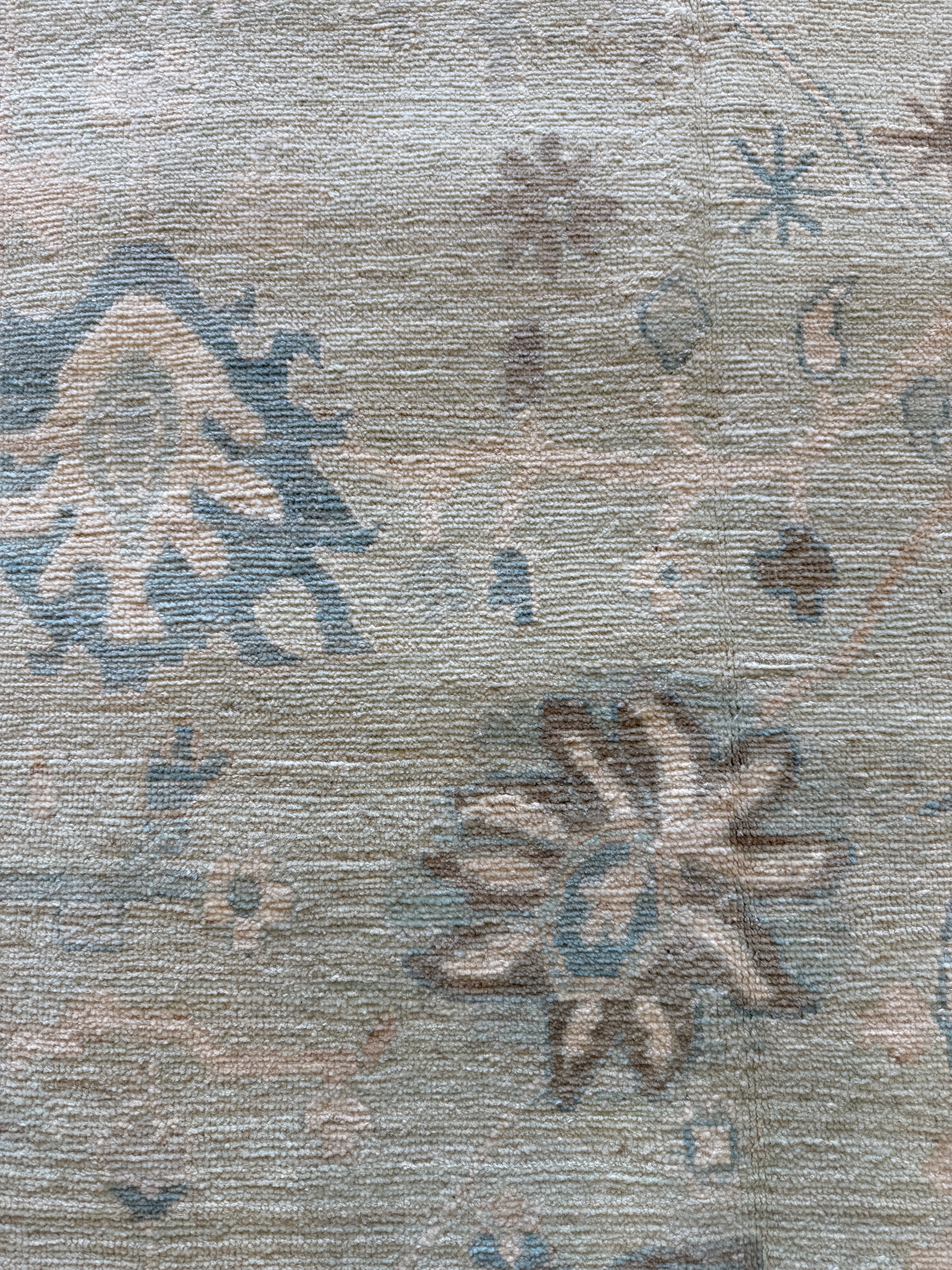 Rachel Norbert 7.10x9.9 Blue Hand-Knotted Whitewashed Oushak