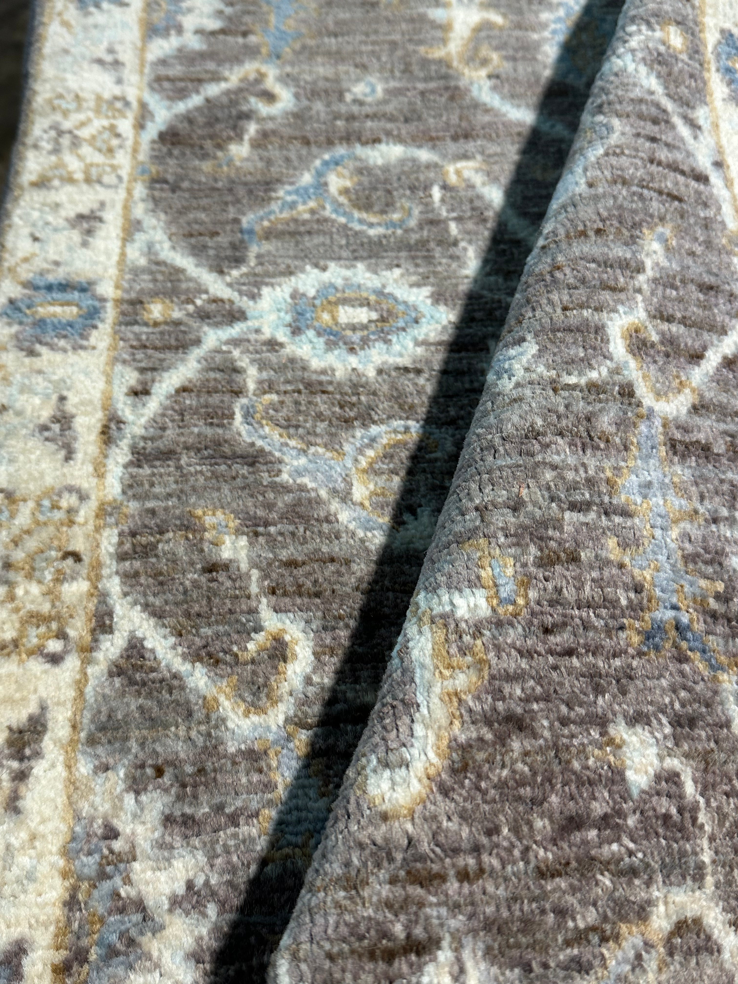 Cynthia Jimenez-Hicks 1.11x3 Brown Hand-Knotted Oushak