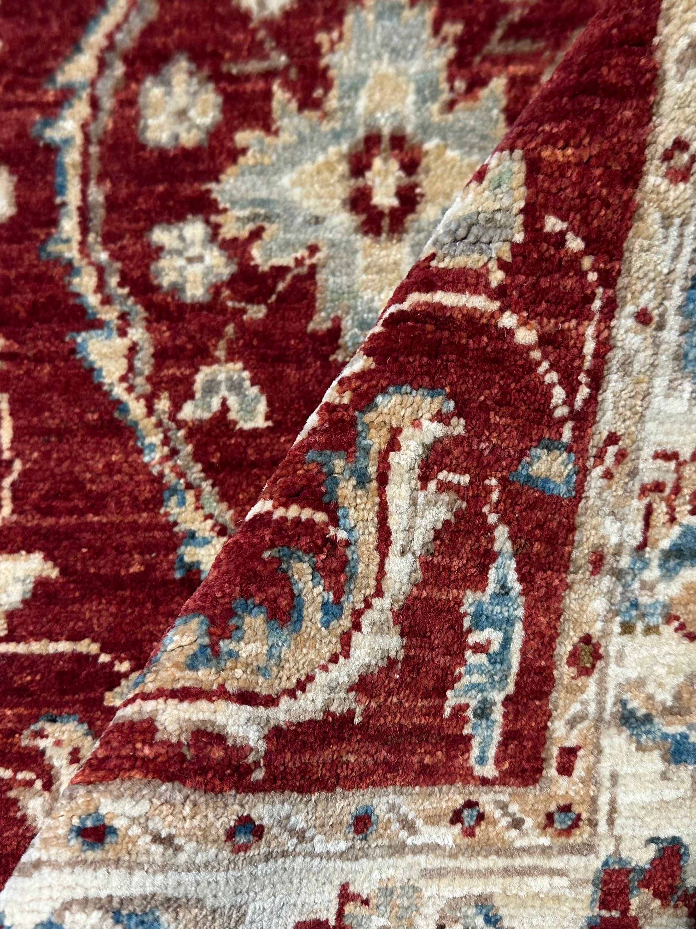 Sharleen Kalayil 2x3 Red Hand-Knotted Oushak