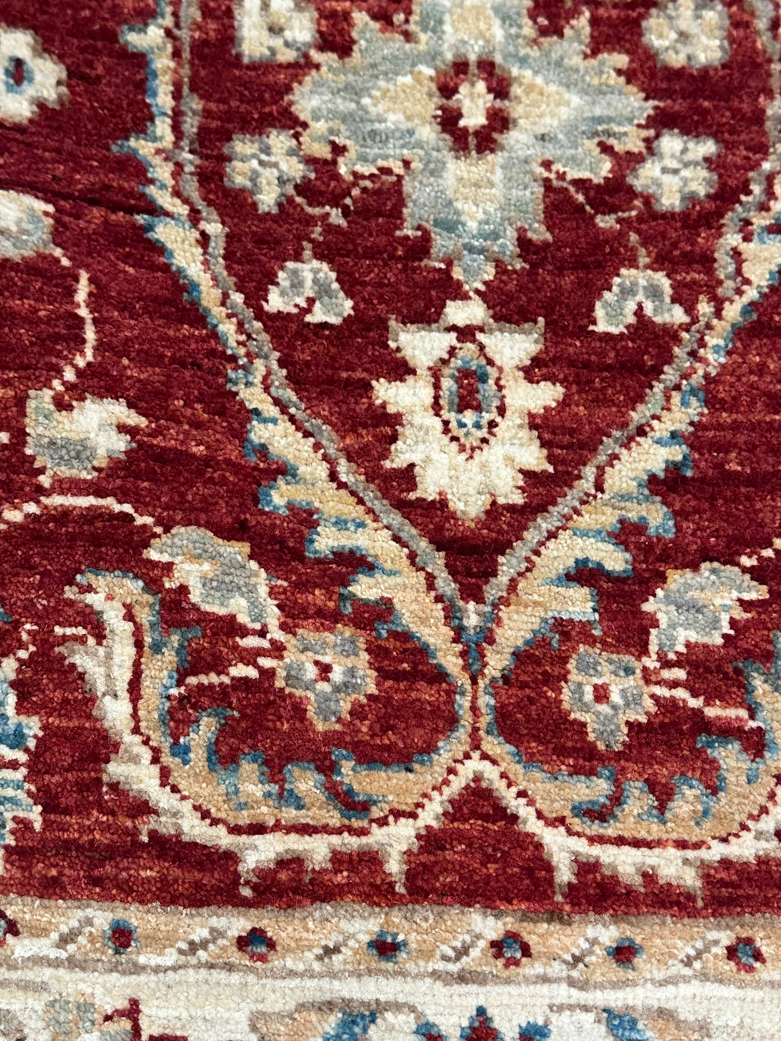 Sharleen Kalayil 2x3 Red Hand-Knotted Oushak