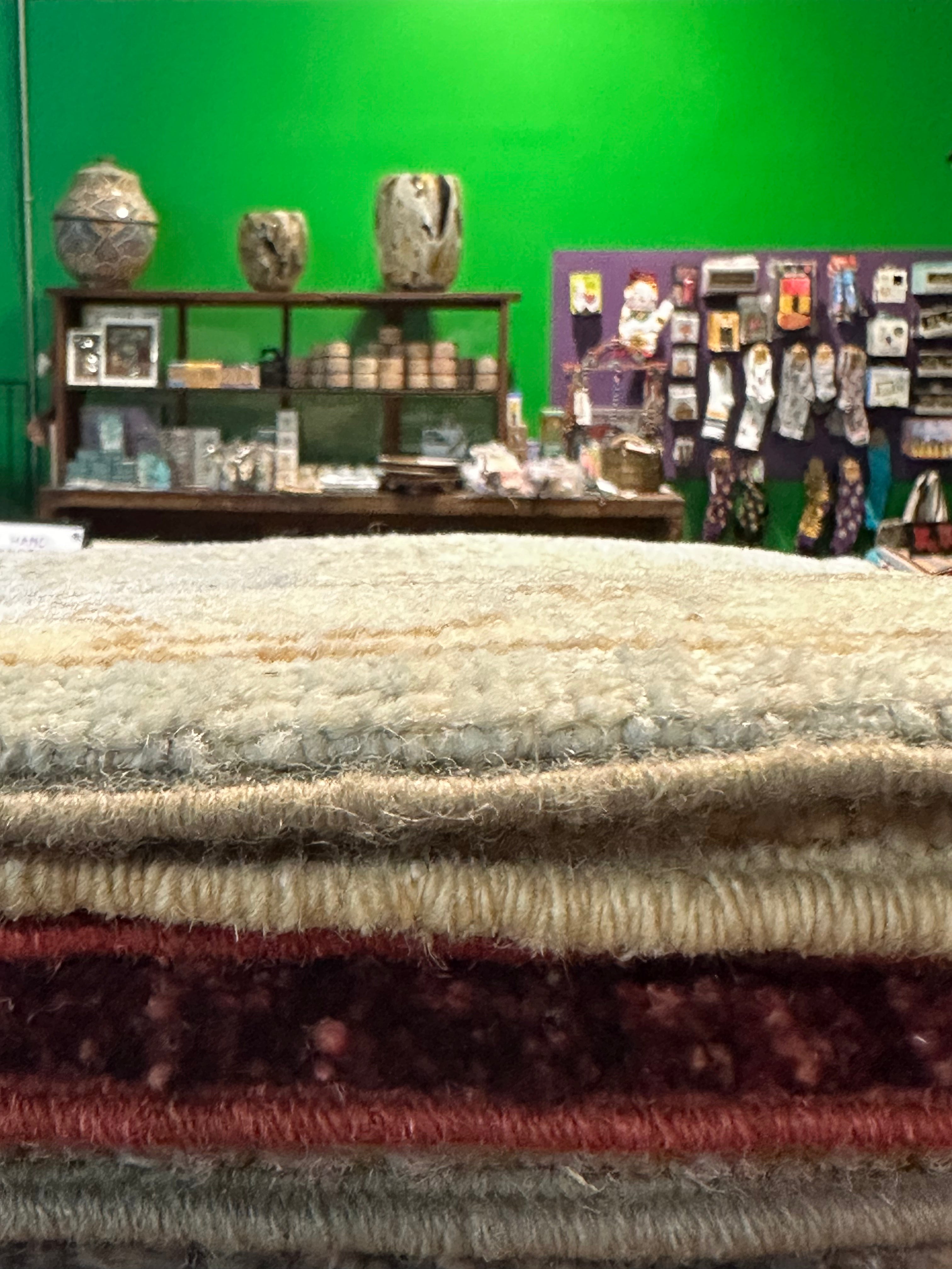 Ellie Cluett 1.11x2.11 Blue Whitewashed Hand-Knotted Oushak