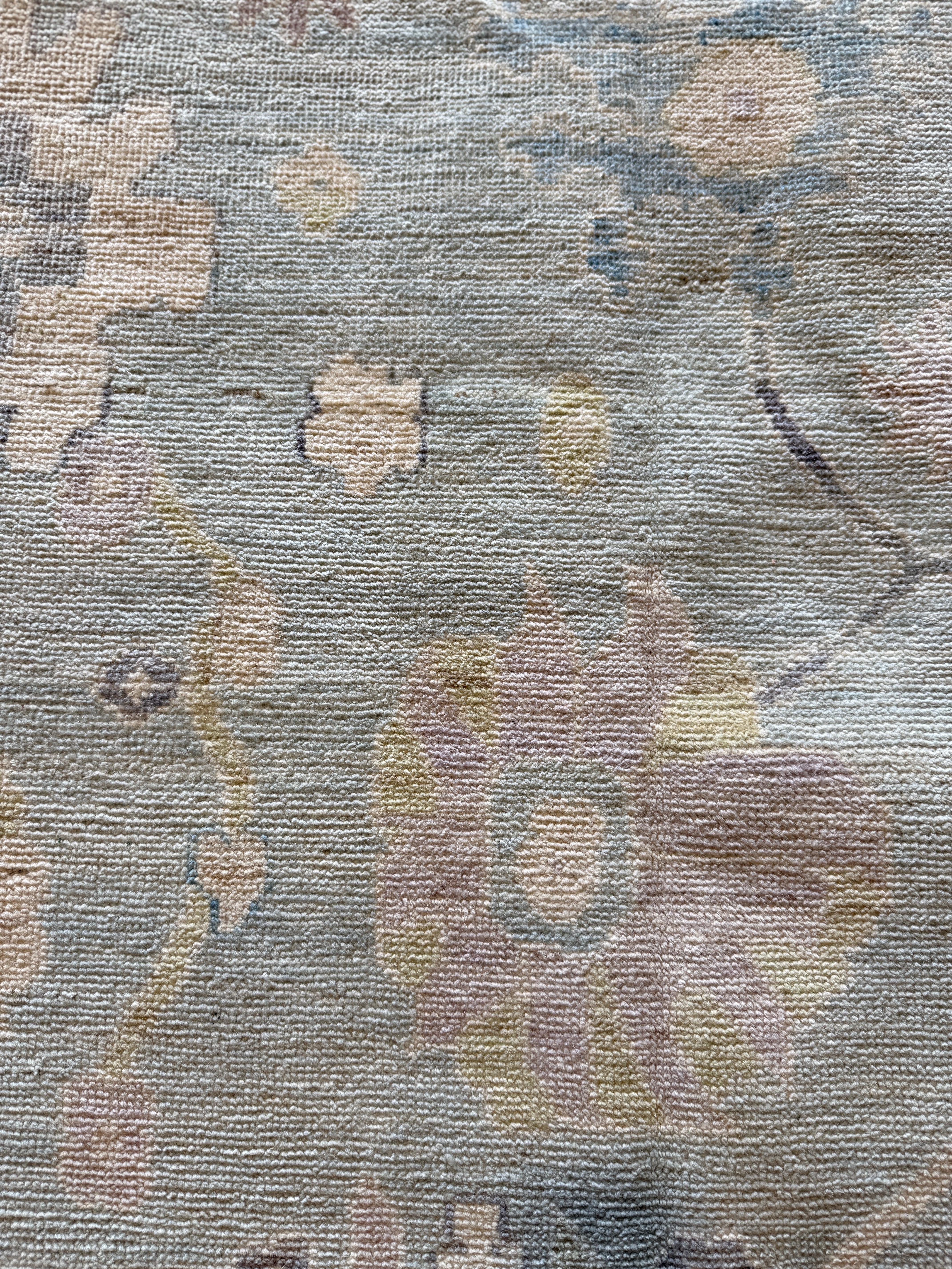 Dre's wife 8.1x9.10 Blue Hand-Knotted Whitewashed Oushak