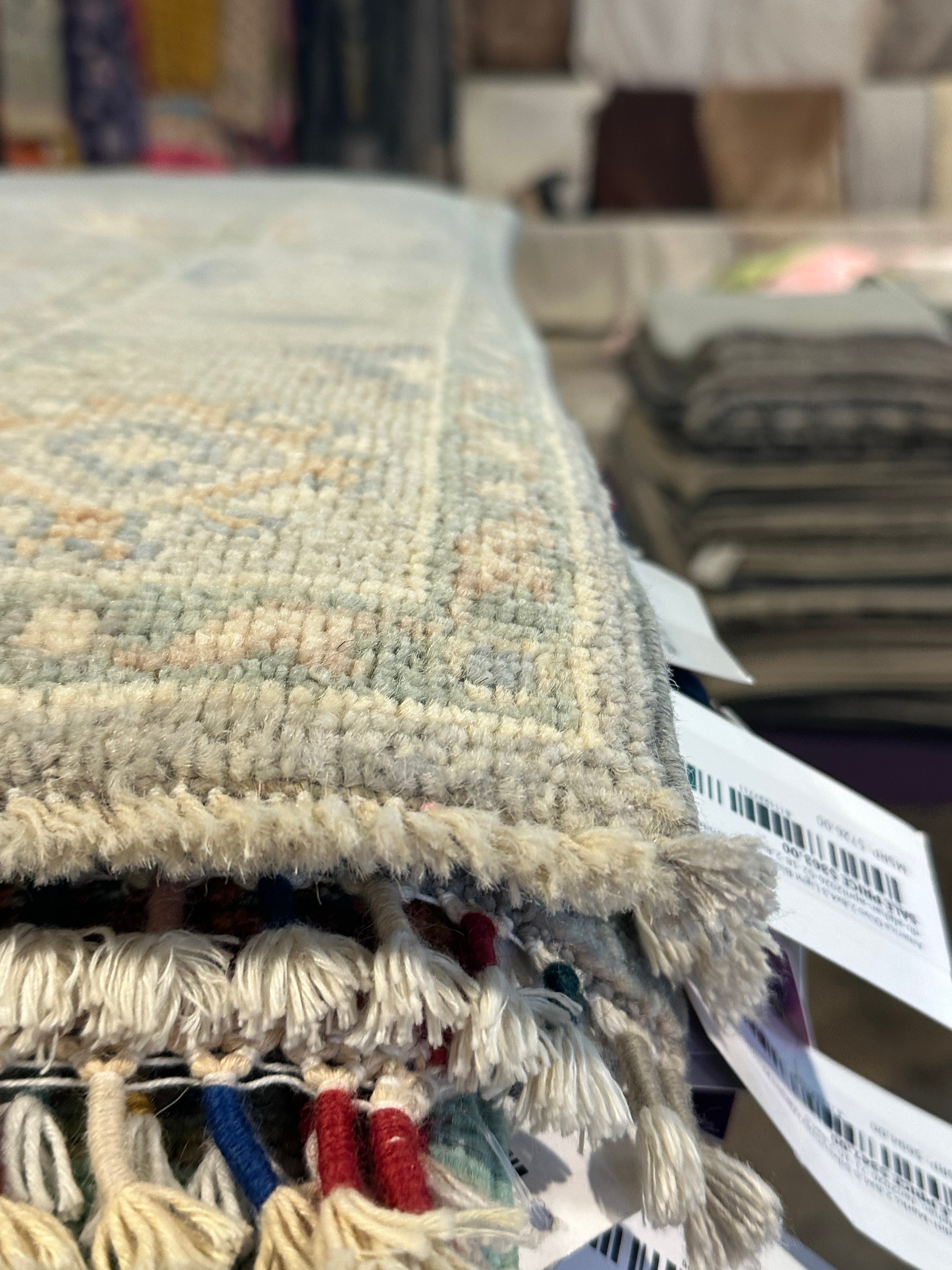 Julia Lea Wolov 3.3x4.10 Blue Afghani Whitewashed Oushak