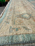 Tanya 7.11x9.5 Blue Hand-Knotted Whitewashed Oushak