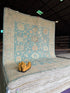 Tanya 7.11x9.5 Blue Hand-Knotted Whitewashed Oushak