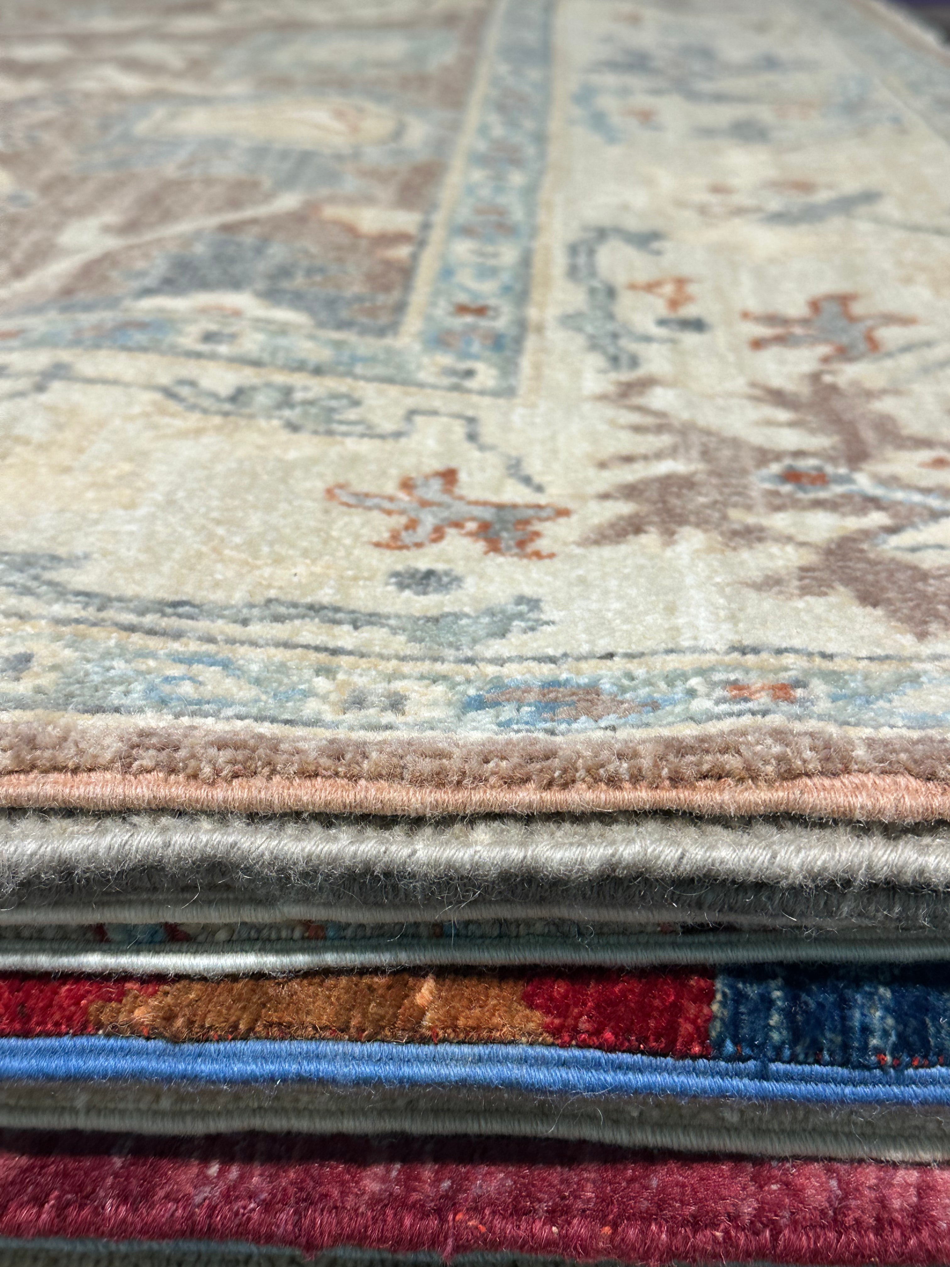 Meg Hyatt Snow 6.2x9 Brown Afghani Whitewashed Oushak