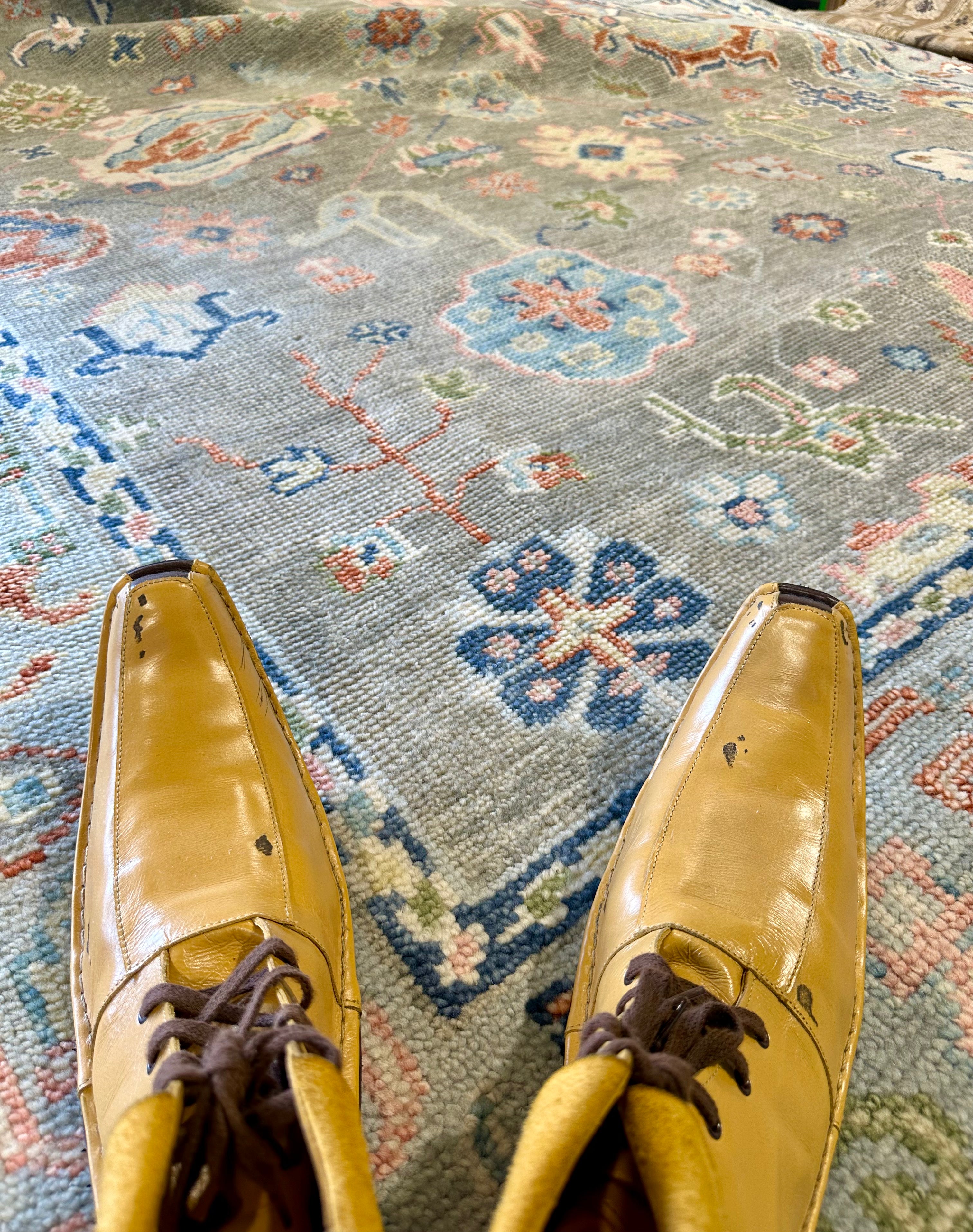 Bianca  8x10 Grey Hand-Knotted Oushak Rug