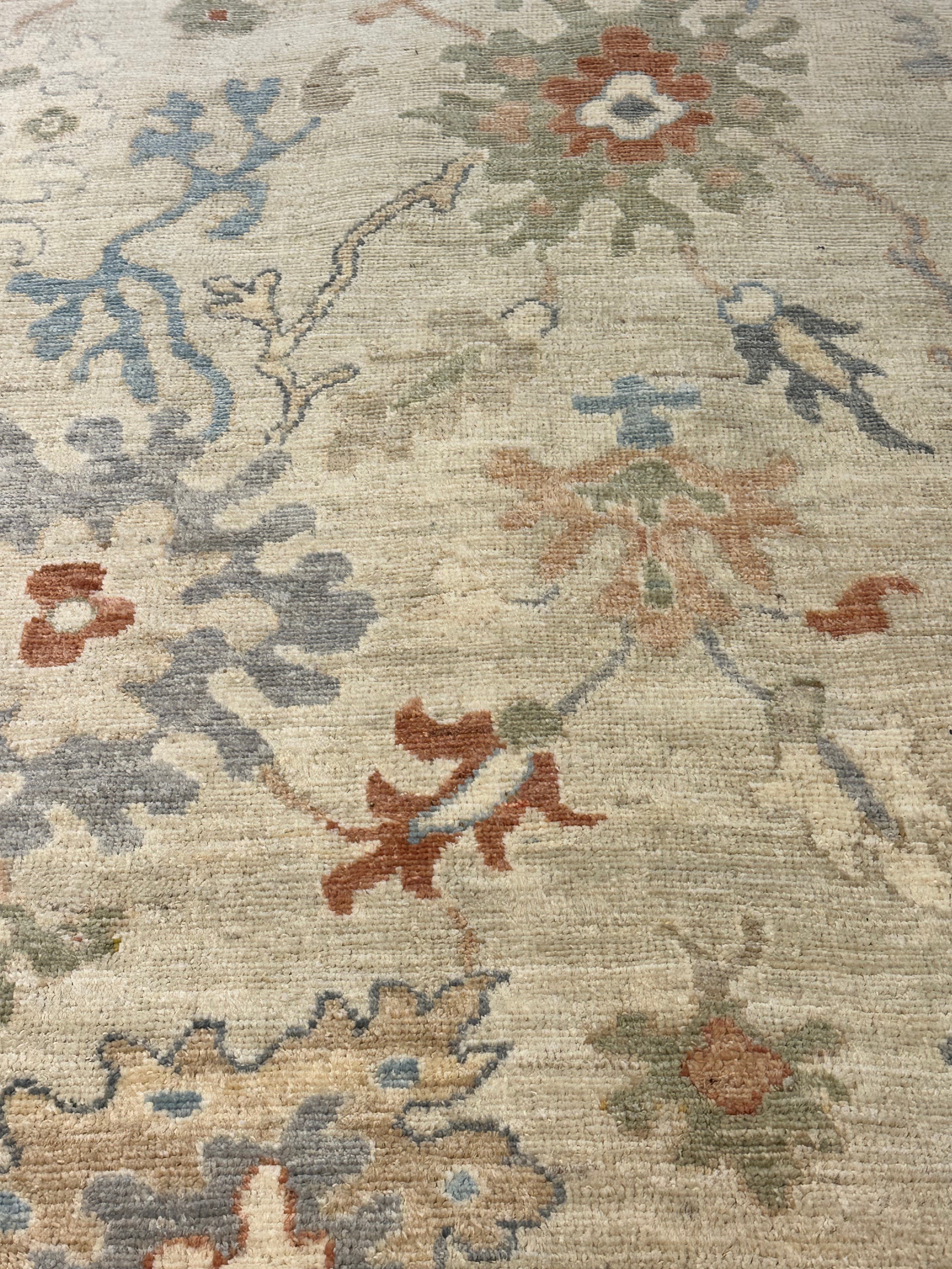Candy L. Walken 6.2x9 Cream Afghani Whitewashed Oushak