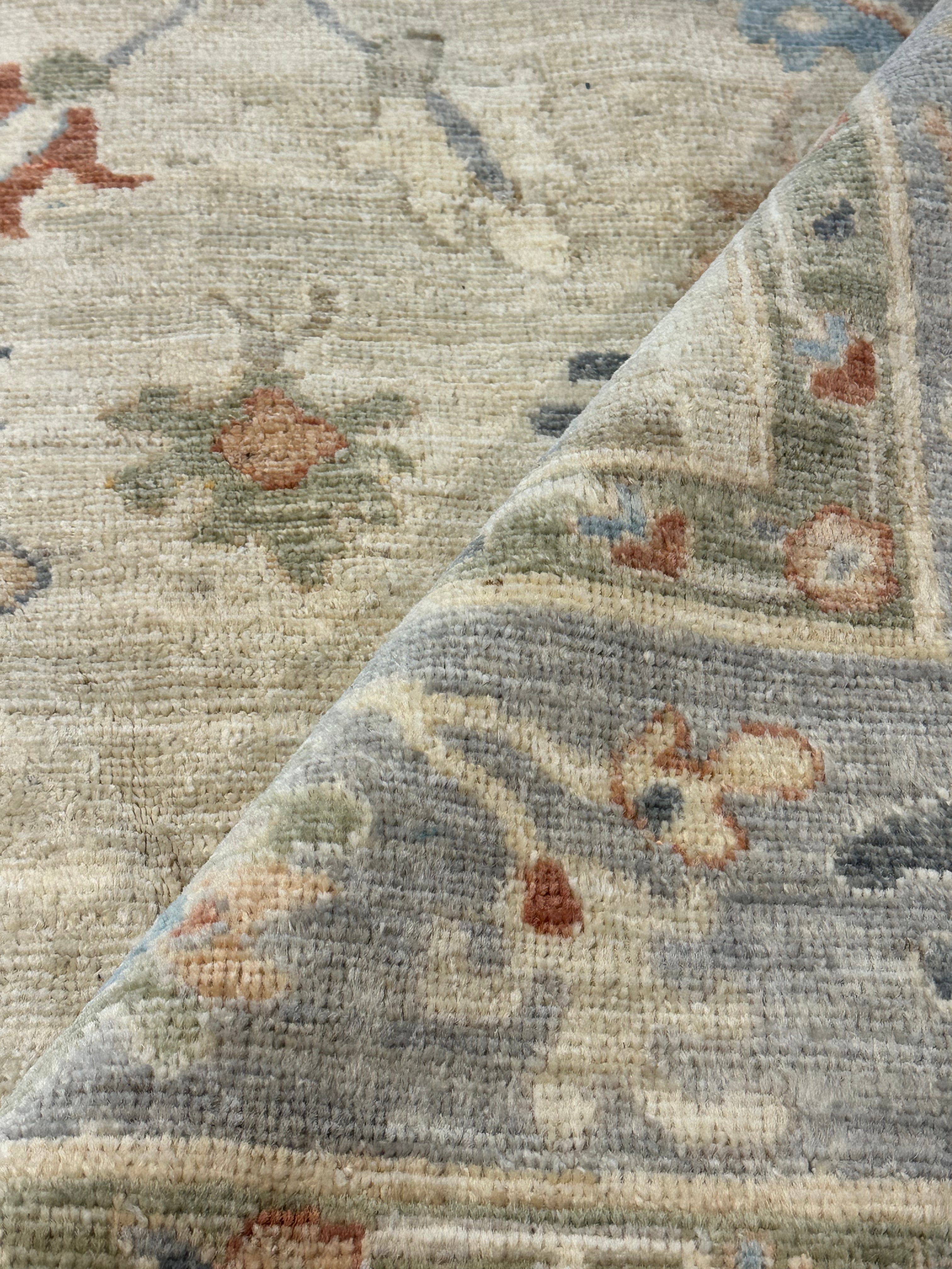 Candy L. Walken 6.2x9 Cream Afghani Whitewashed Oushak