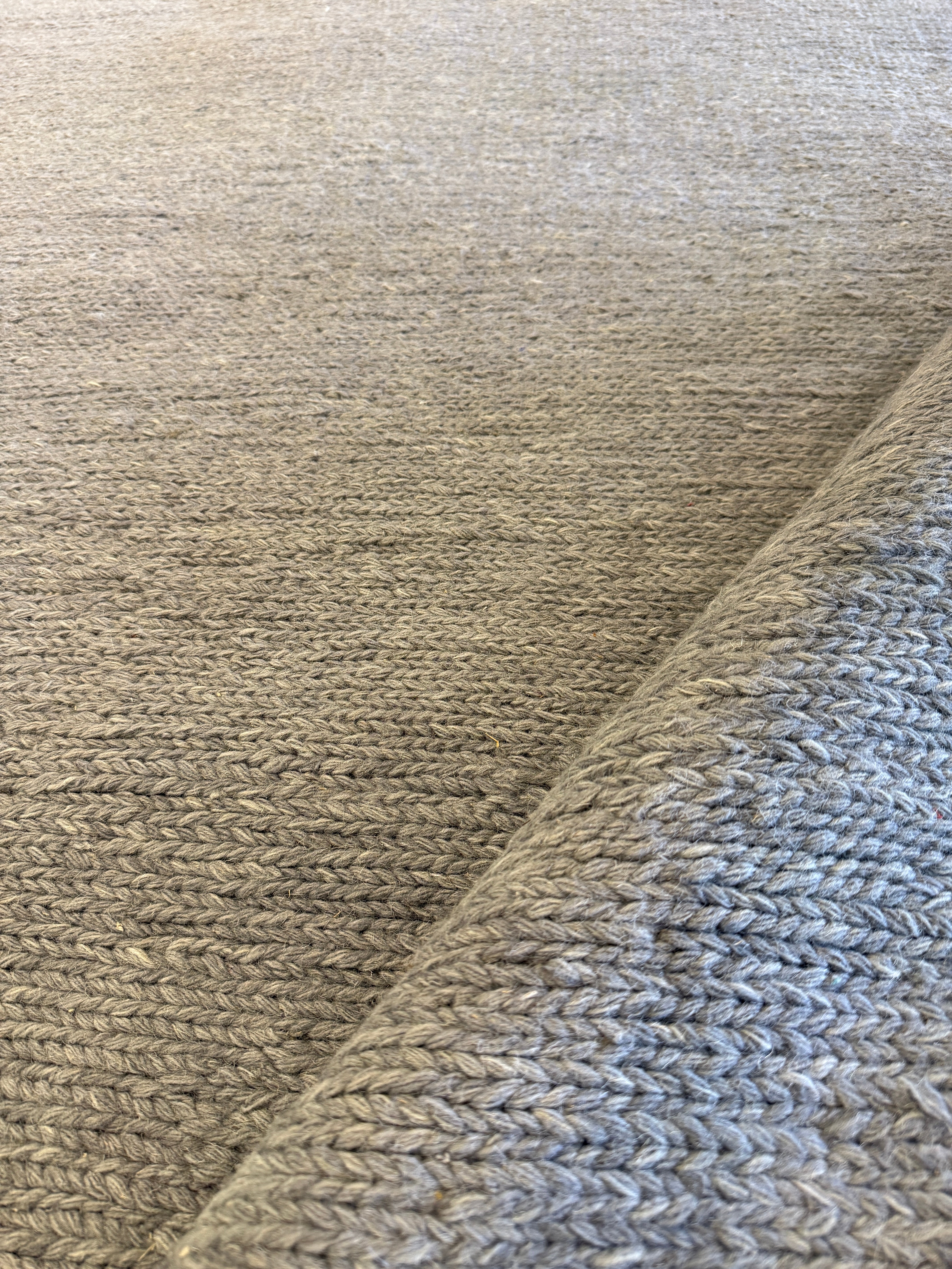 Becky Barnett Gray Handwoven Durrie Rug (multiple sizes available) CLEARANCE