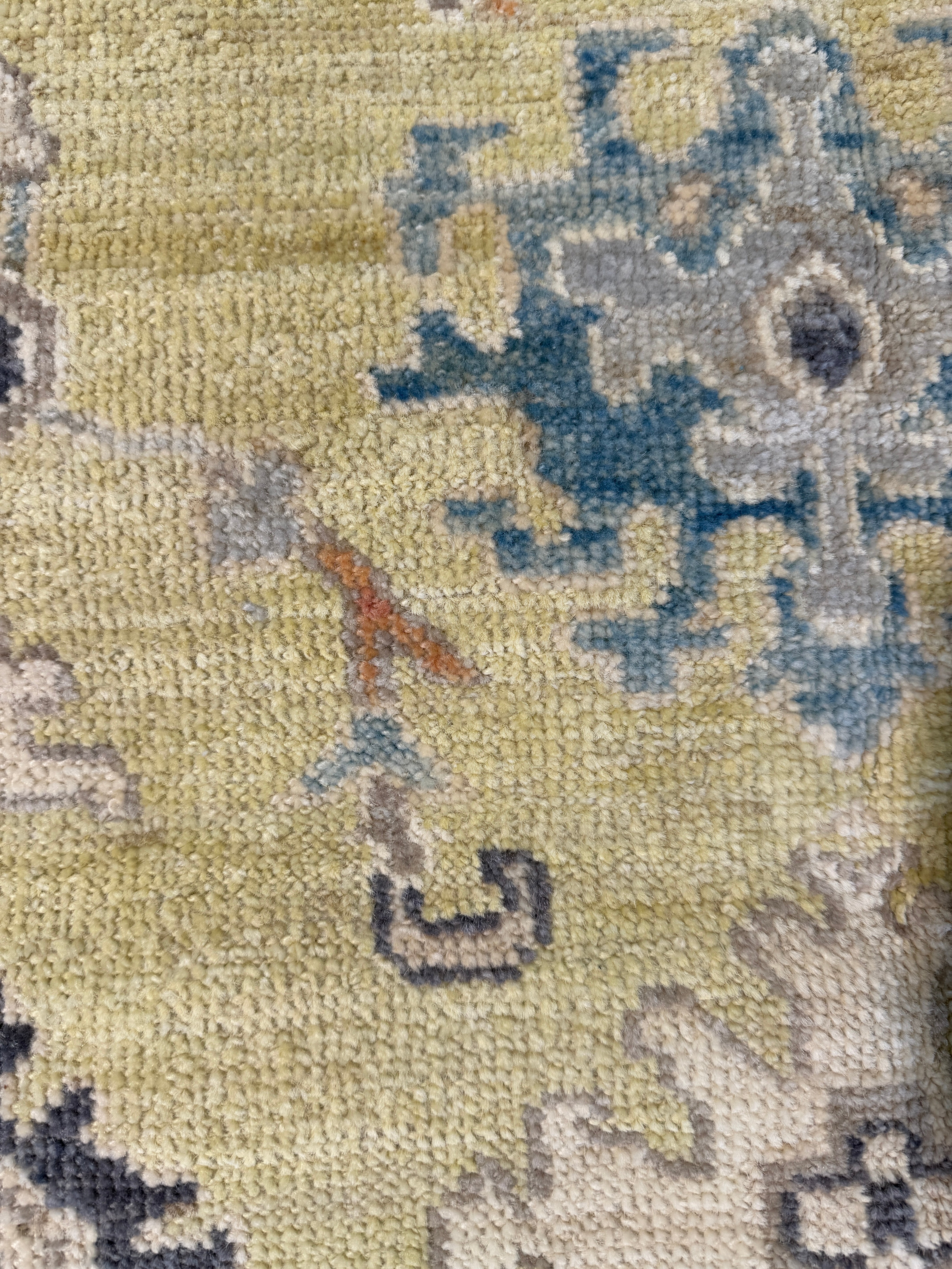 Captain Megan Dunleavy 3.2x5.1 Green Hand-Knotted Whitewashed Oushak