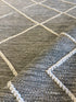 Alphonso Marina Grey and White Handwoven Modern Durrie Rug (Multiple Sizes) CLEARANCE