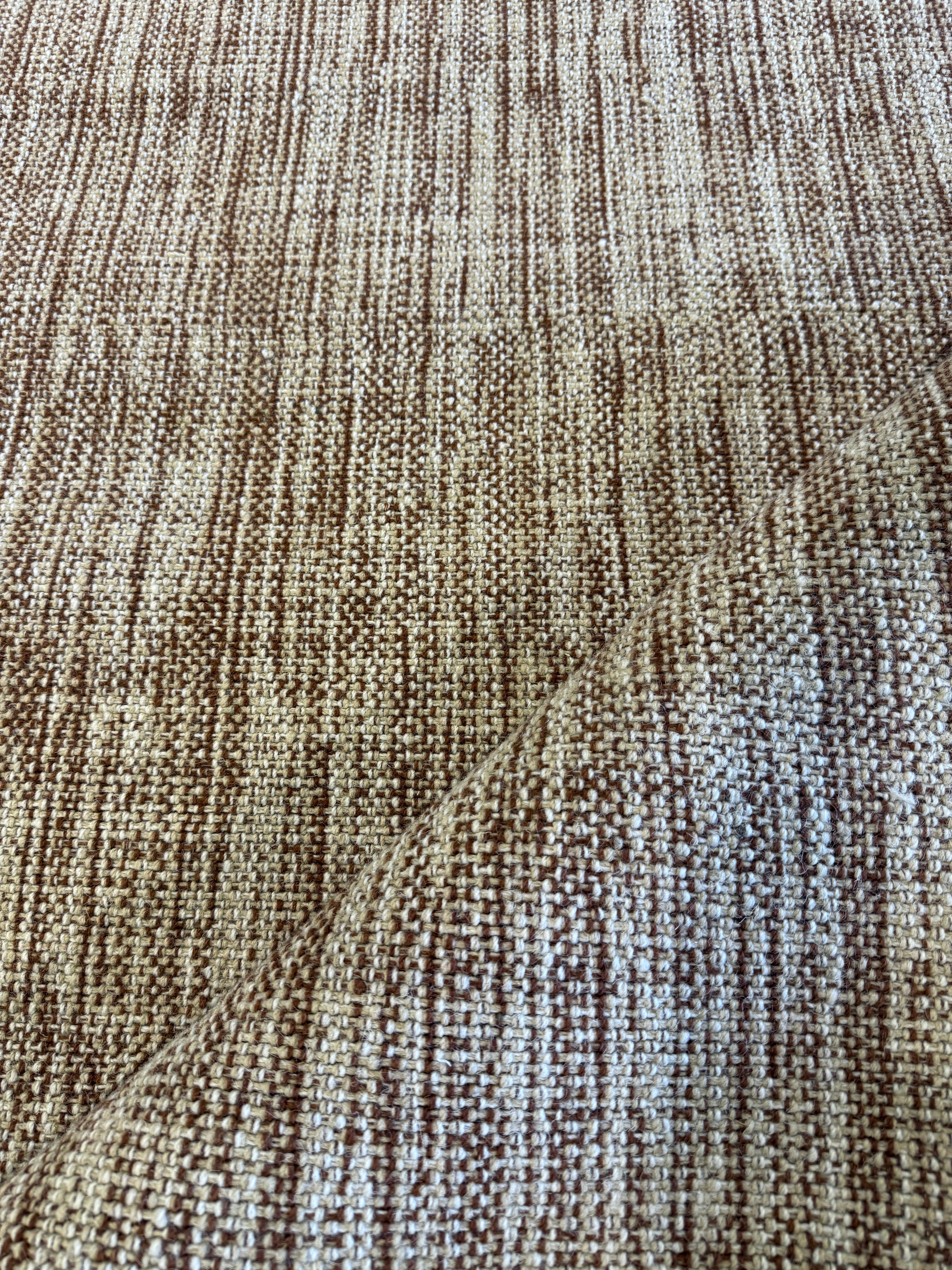 Randy Charach 8x10 Handwoven Durrie Textured Light Brown