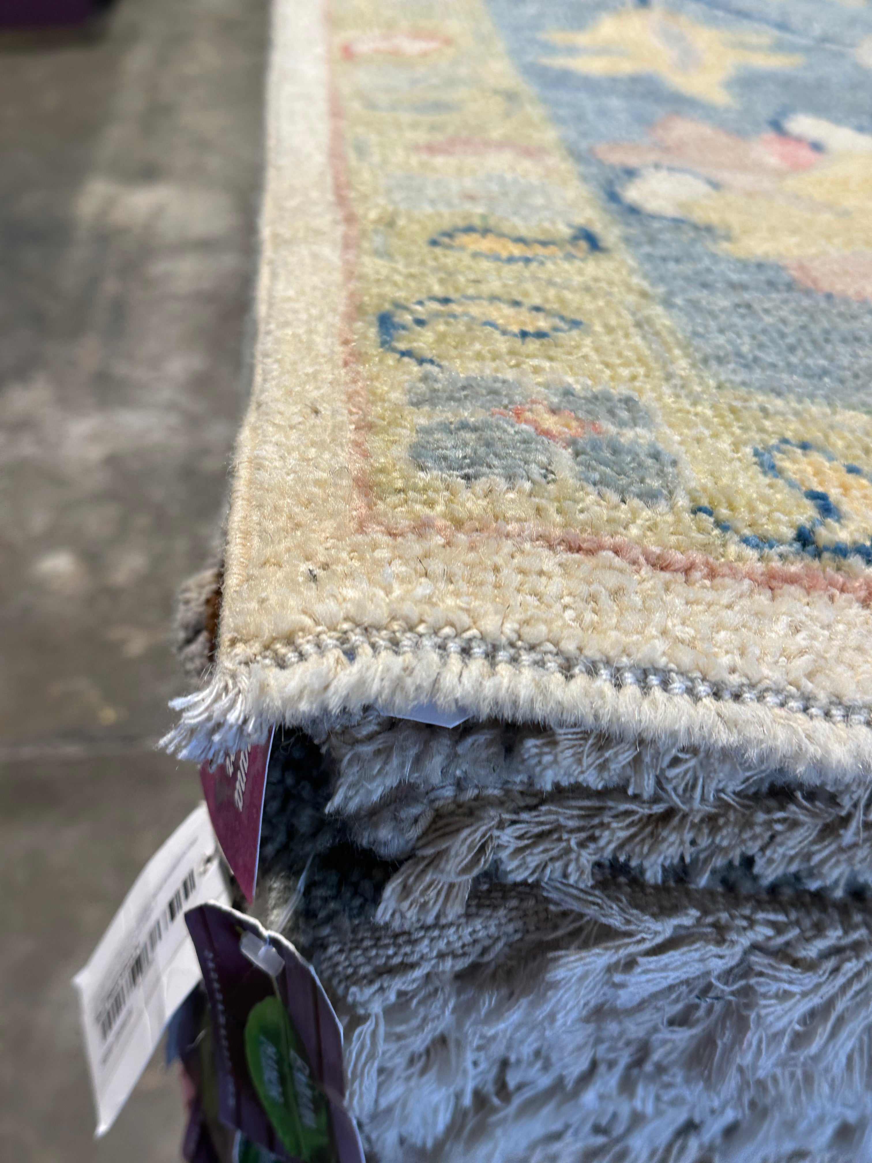 Anna Ramey Borden 7.11x9.9 Colorful Afghani Colorful Oushak