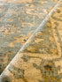 Pamela Shamshiri 8x10 Light Blue and Tan Hand-Knotted Oushak Rug