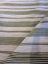 Rosemary 8x11.3 Green Striped Handwoven Durrie Rug CLEARANCE