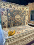 Suzanne Rogers 8x9.6 Hand-Knotted Grey & Ivory Oushak