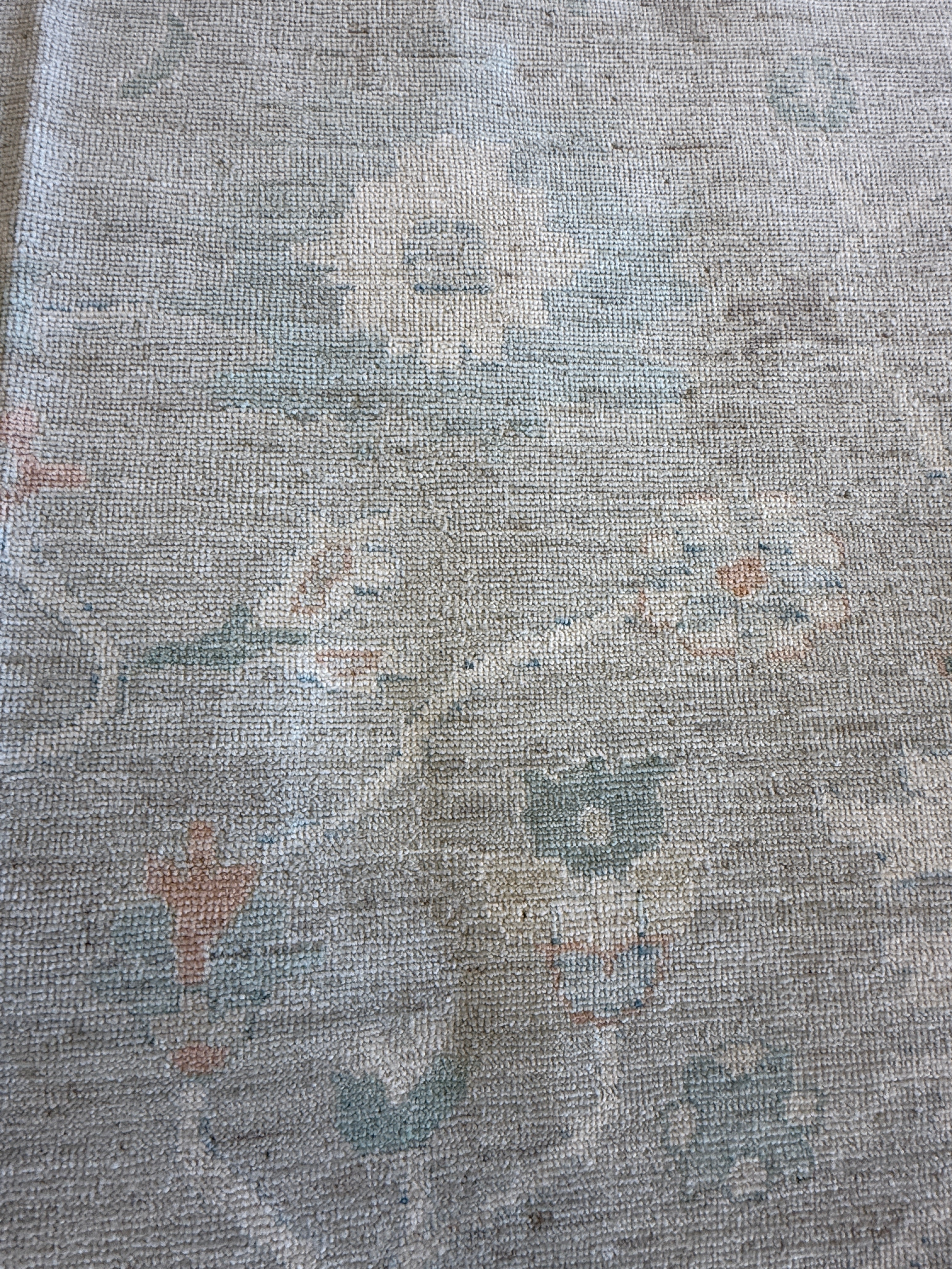 Beth 11.10x17.8 Colorful Hand-Knotted Whitewashed Oushak