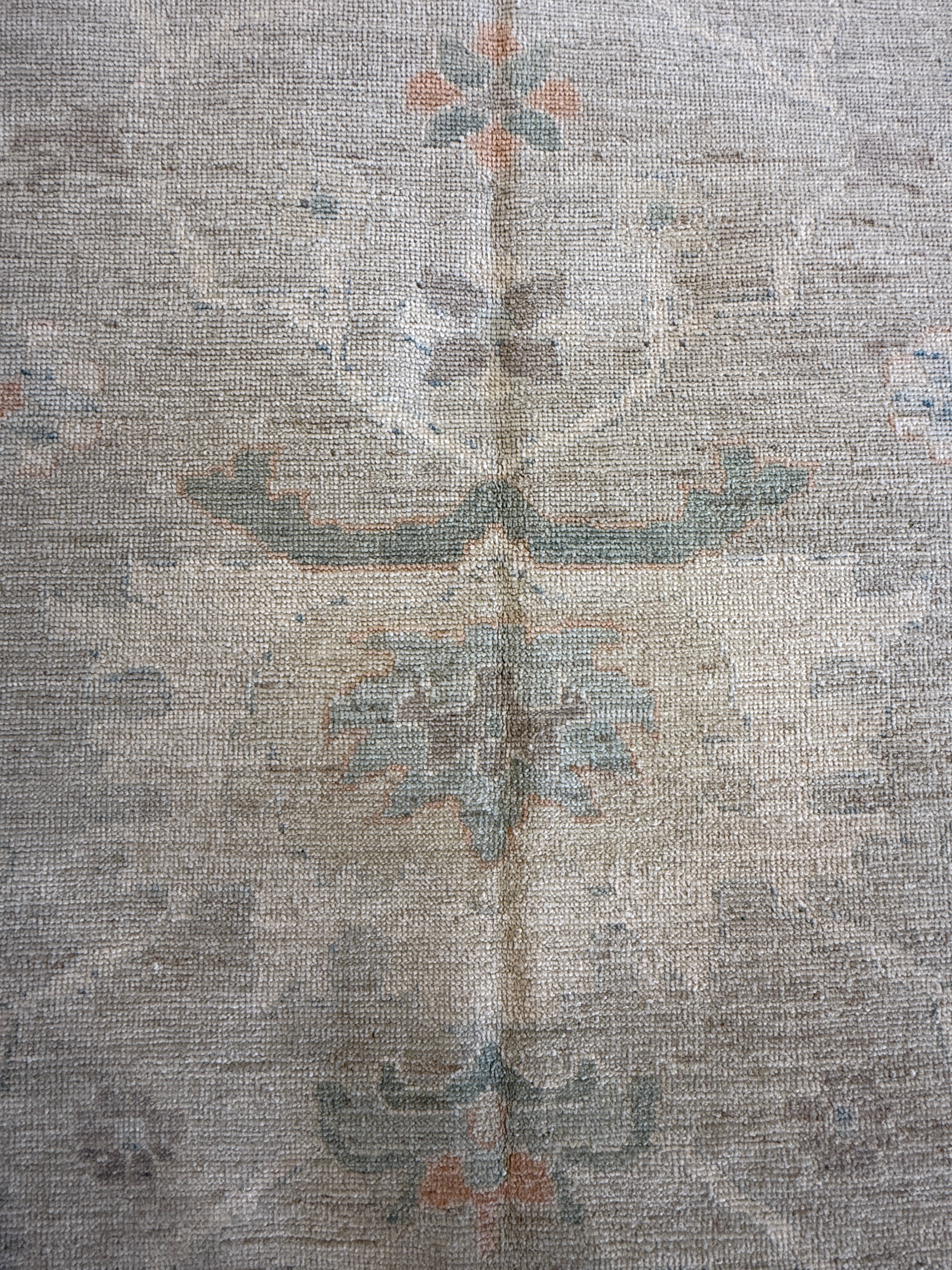 Beth 11.10x17.8 Colorful Hand-Knotted Whitewashed Oushak