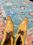 Shanti 6x9 Light Blue and Rust Hand-Knotted Oushak Rug
