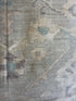 Jaymee 11.9x17.6 Blue Hand-Knotted Whitewashed Oushak