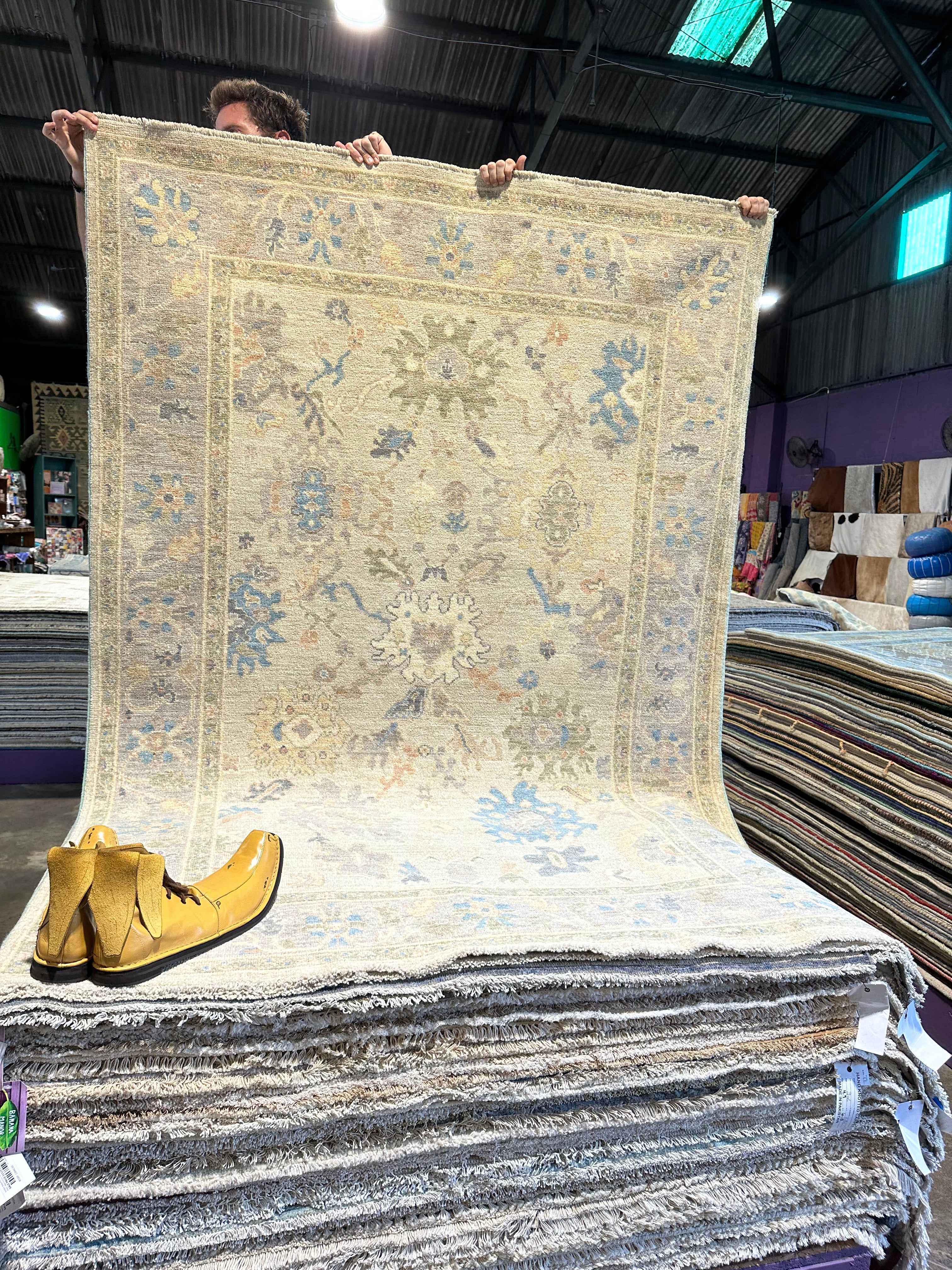 Shelly Johnson 5.5x7.9 Afghani Whitewashed Oushak