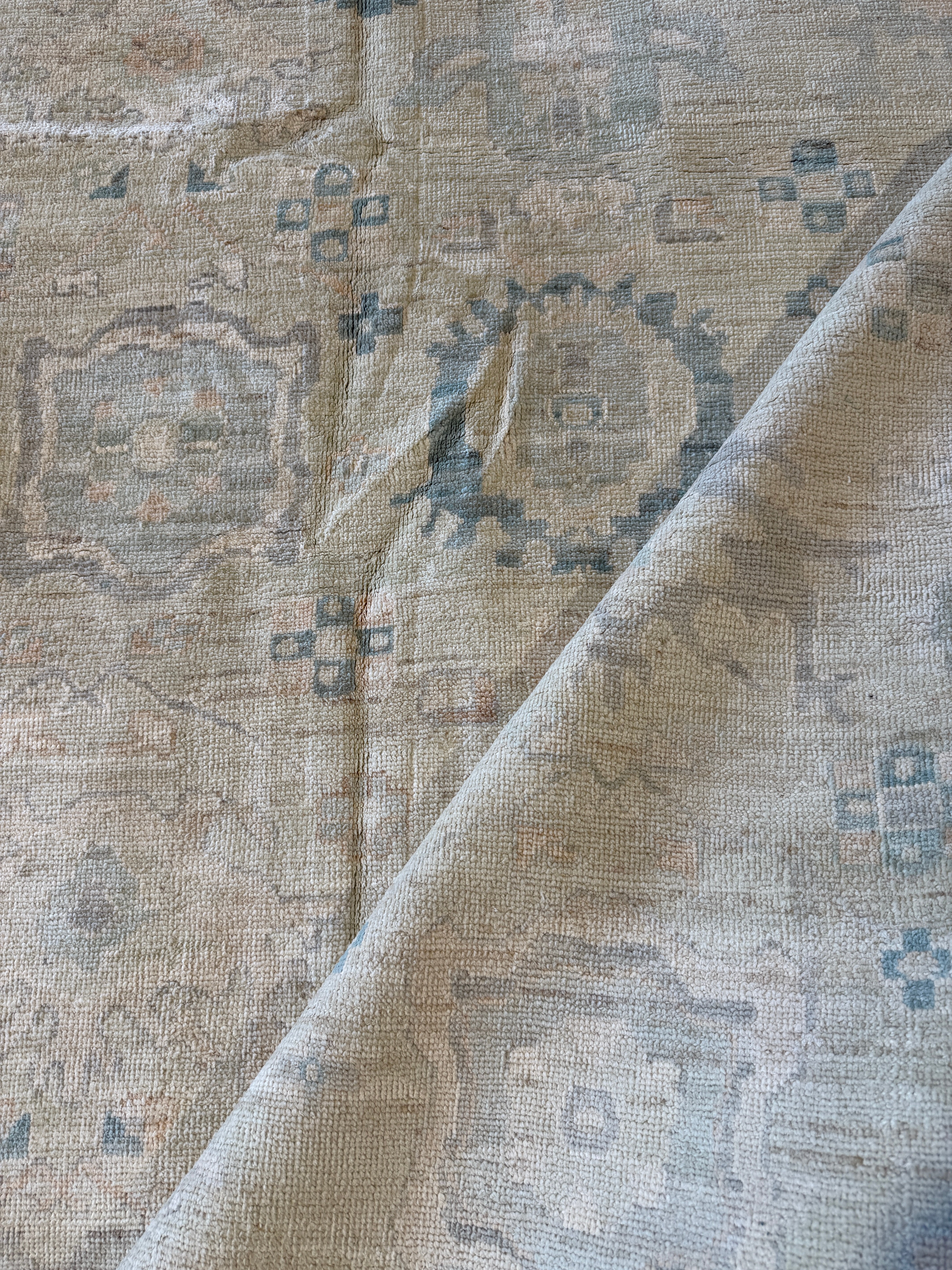 Principal Gita 8.6x12 Light Blue Hand-Knotted Whitewashed Oushak