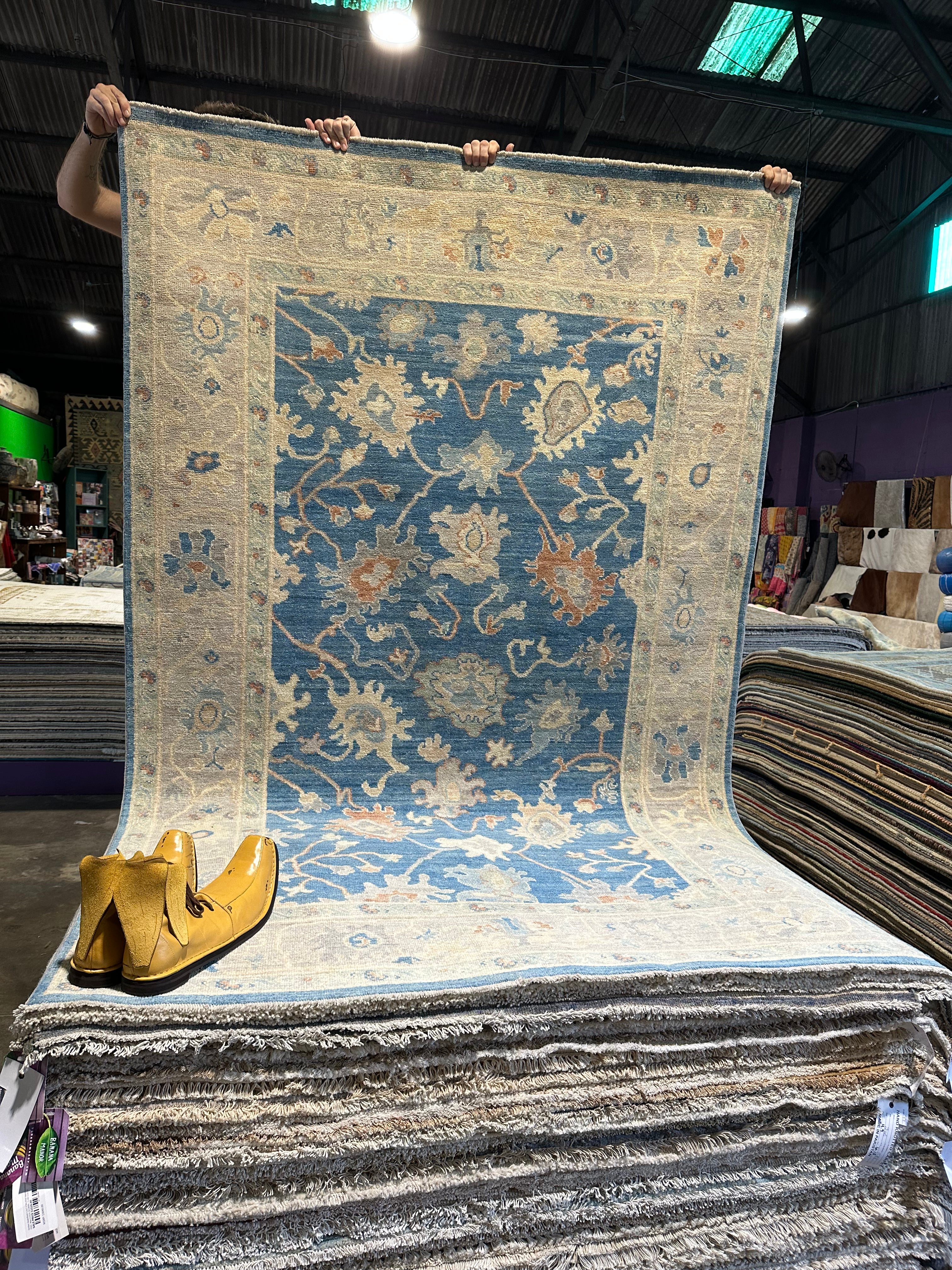 Natascha Hopkins 5.1x7.10 Afghani Whitewashed Oushak