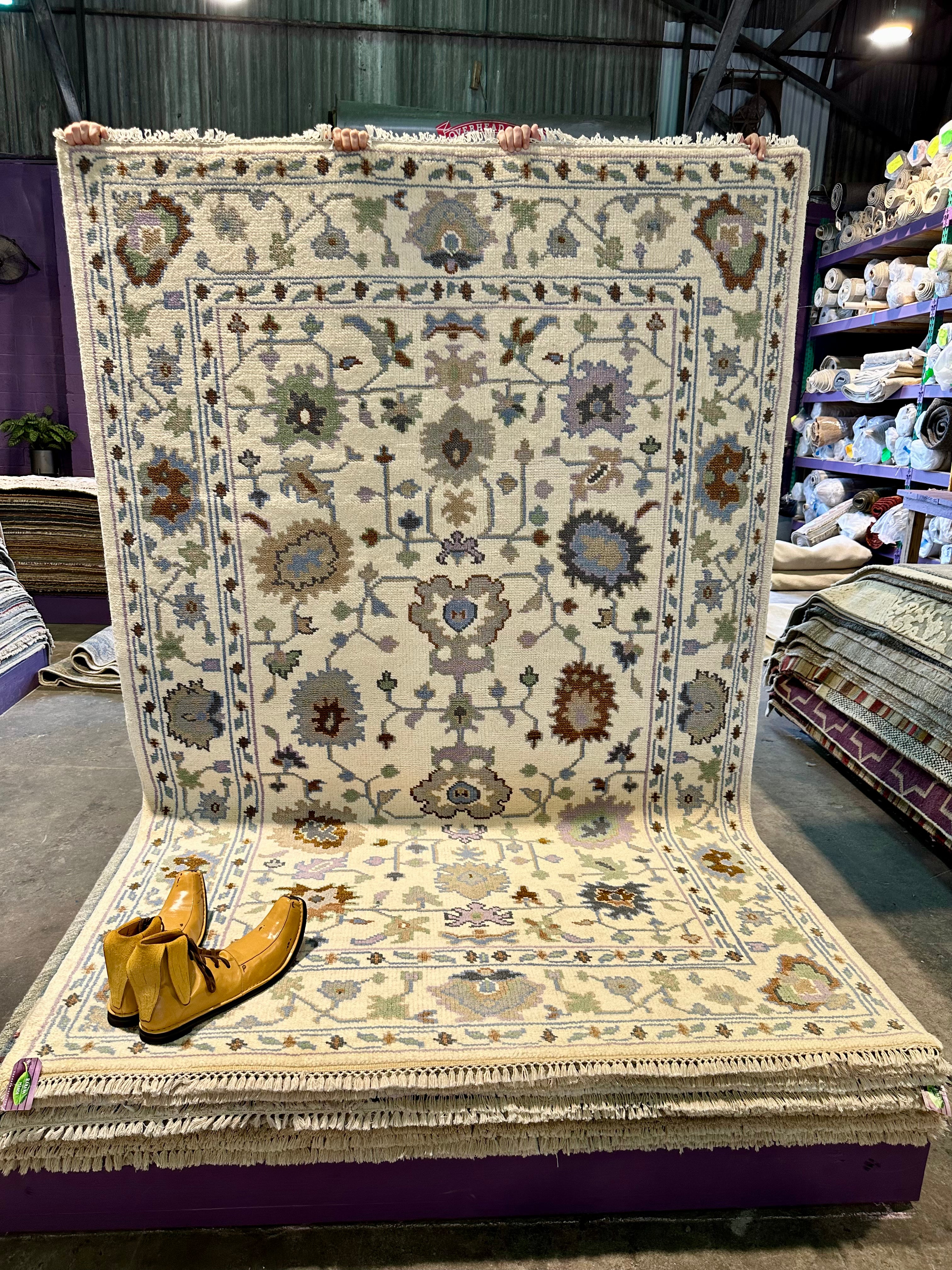 Leonora 6x9.3 Ivory & Ivory Oushak