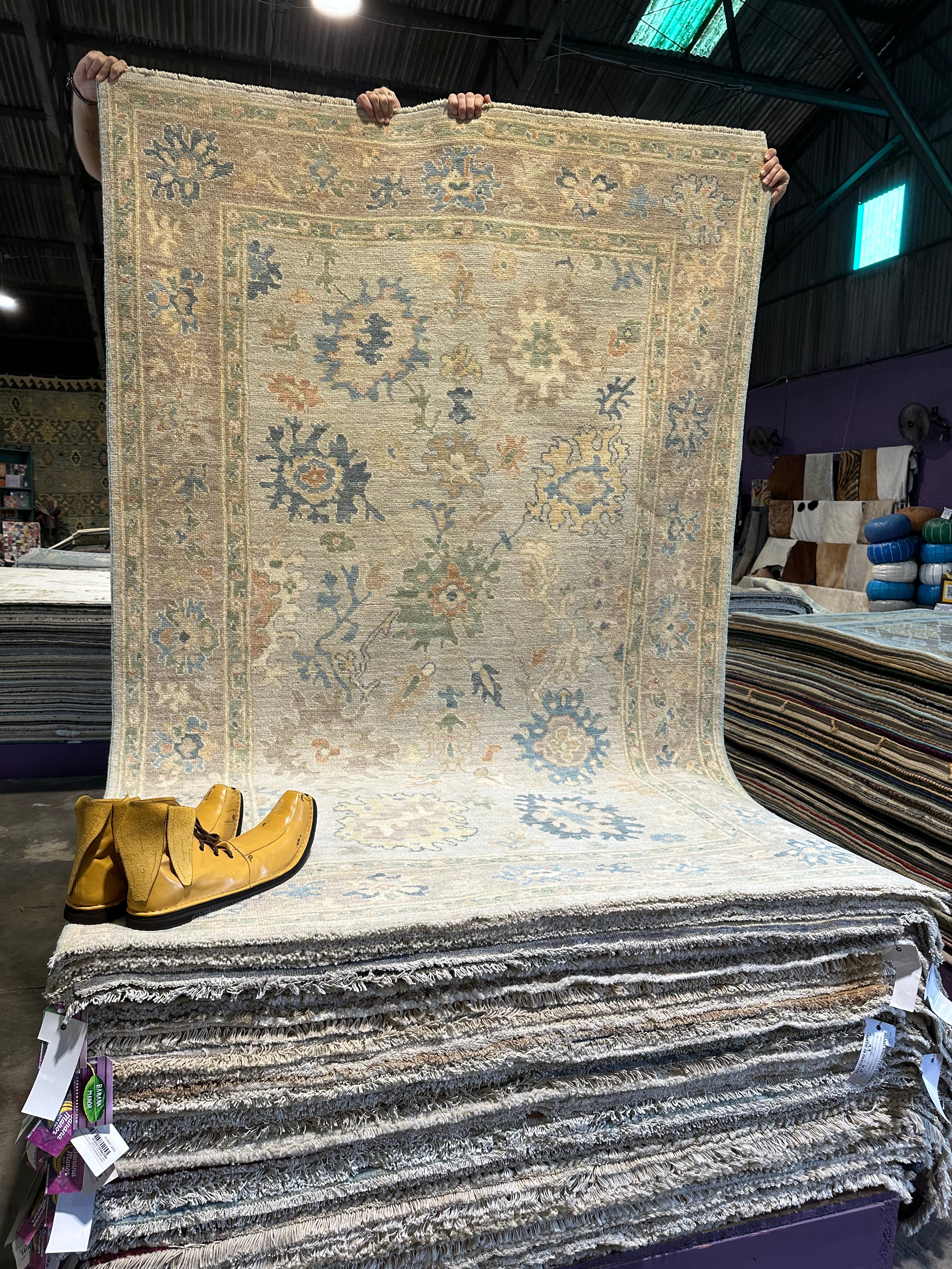 Debra Chiate 5.3x7.10 Afghani Whitewashed Oushak