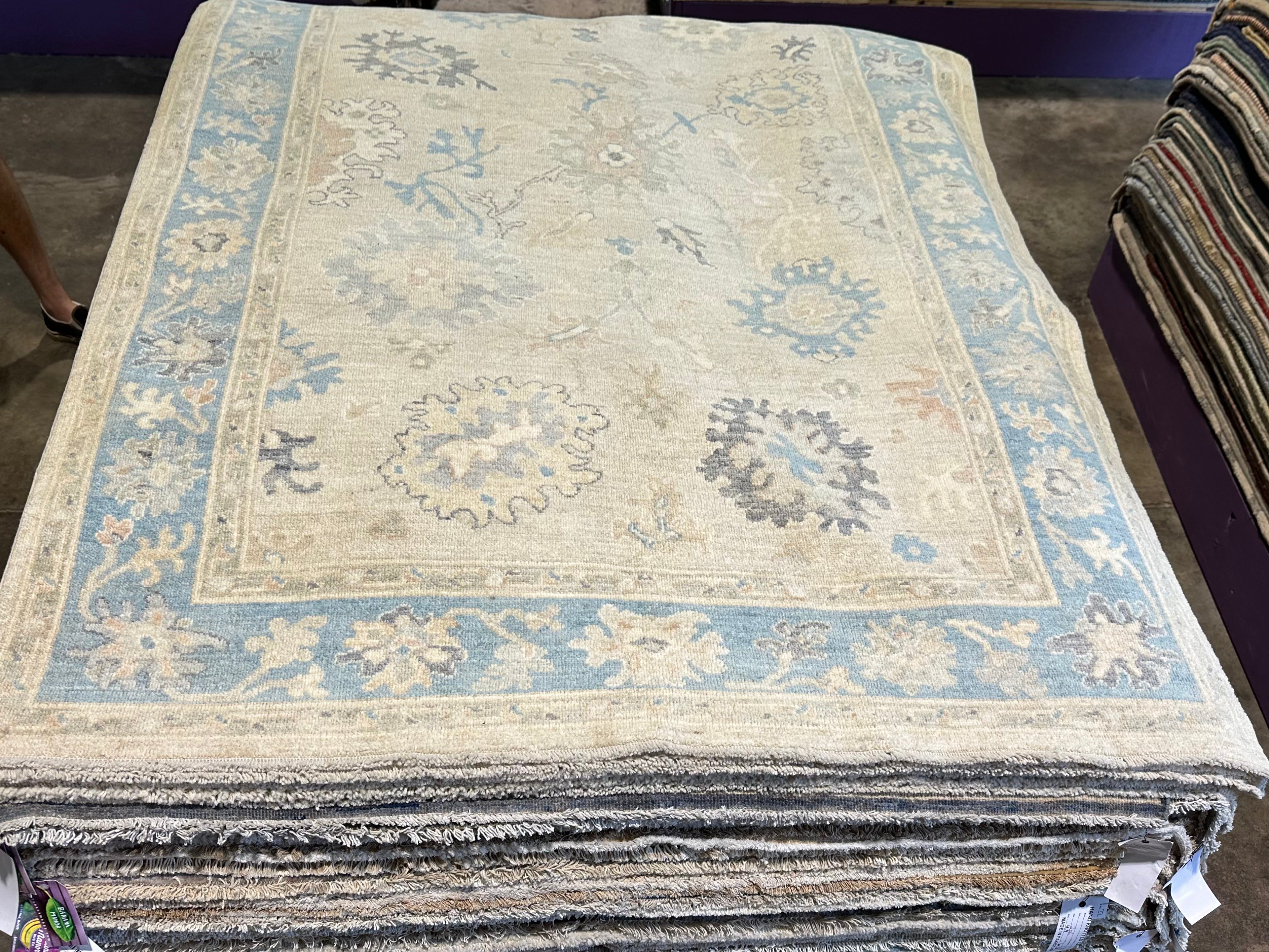 Erin Oakley 5.3x8.3 Afghani Whitewashed Oushak