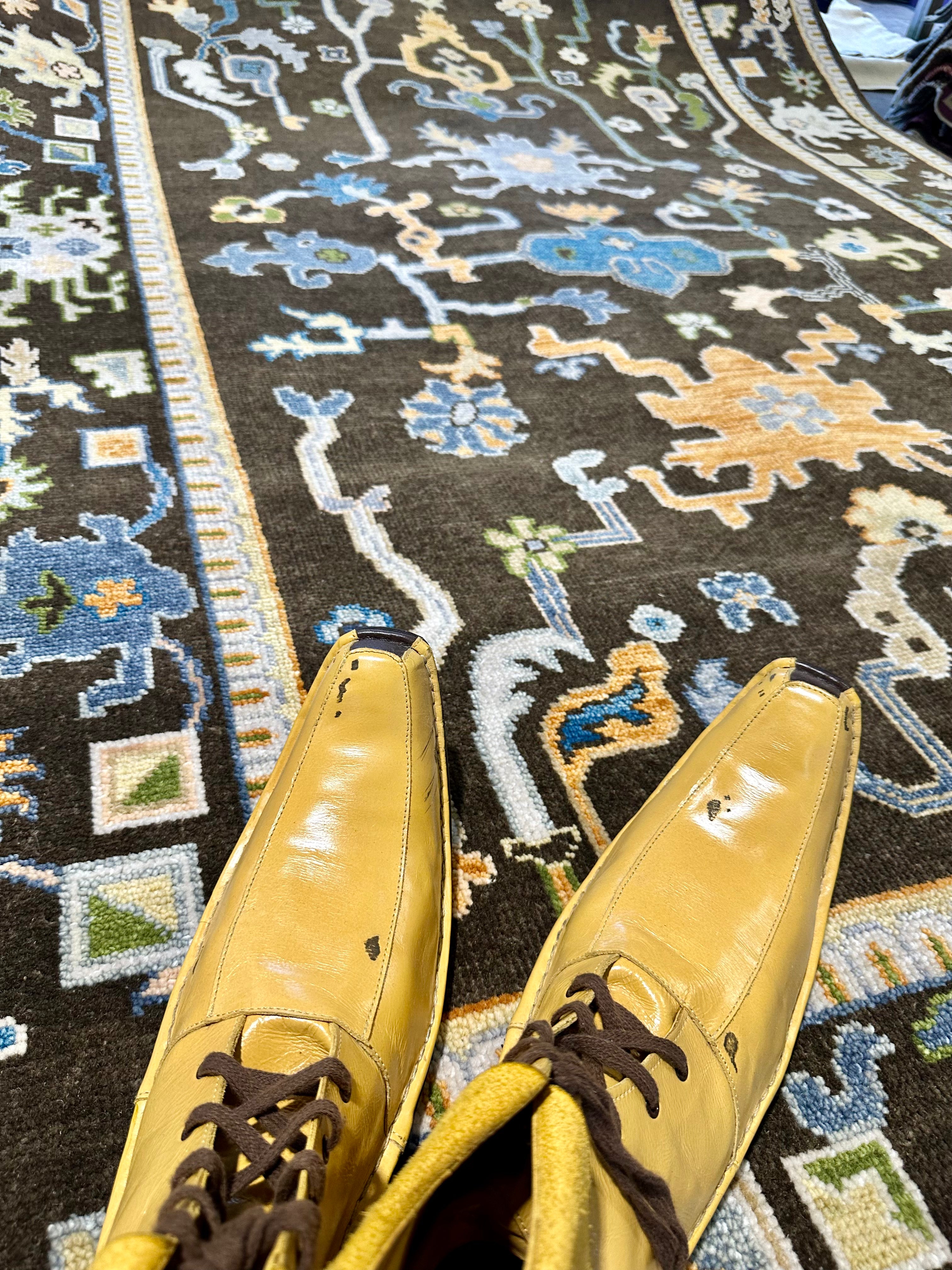 Uta Erickson 6x9 Brown Hand-Knotted Oushak