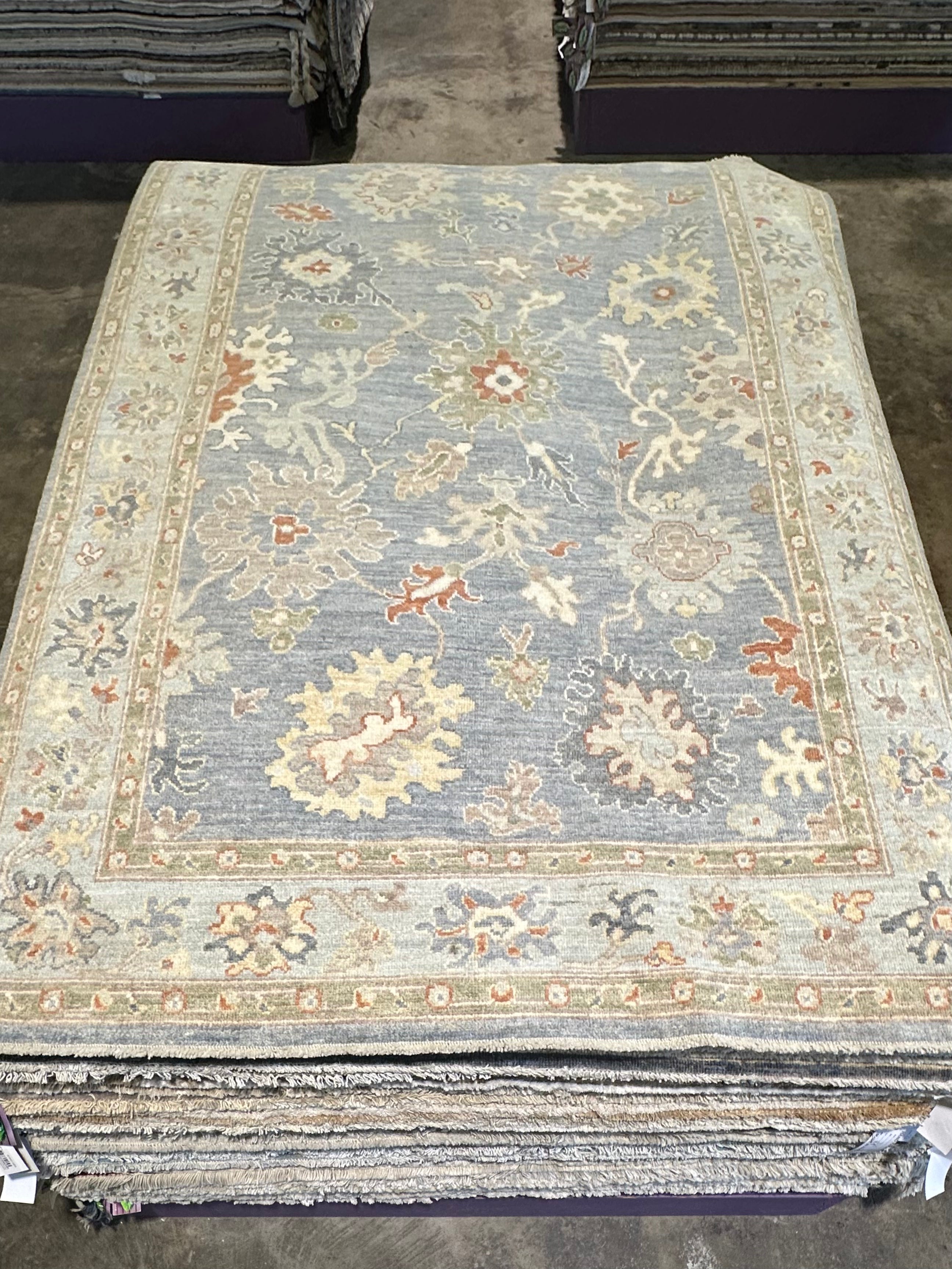Cary Weitz 5.2x7.10 Afghani Whitewashed Oushak