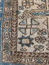 Christina M. Fitzgerald 3x4.5 Blue Hand-Knotted Heriz Rug