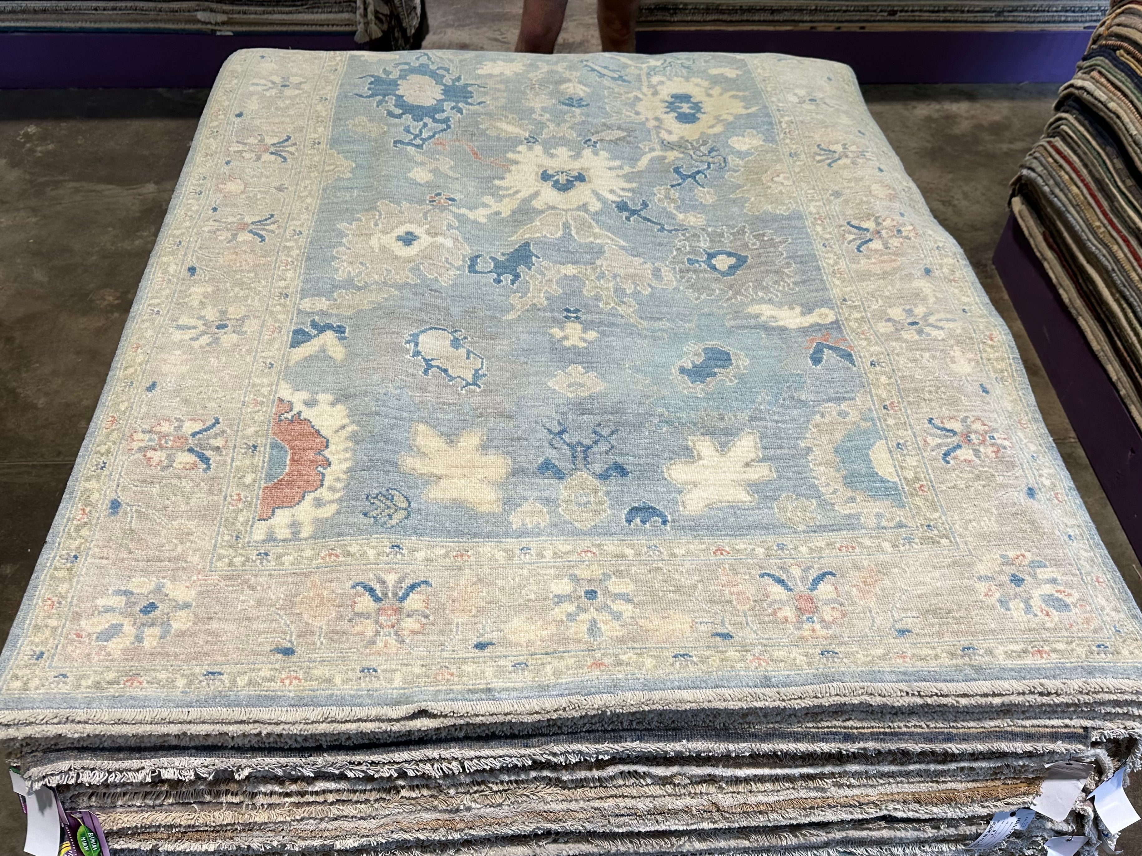 Dorenda Moore 5.2x8.1 Afghani Whitewashed Oushak